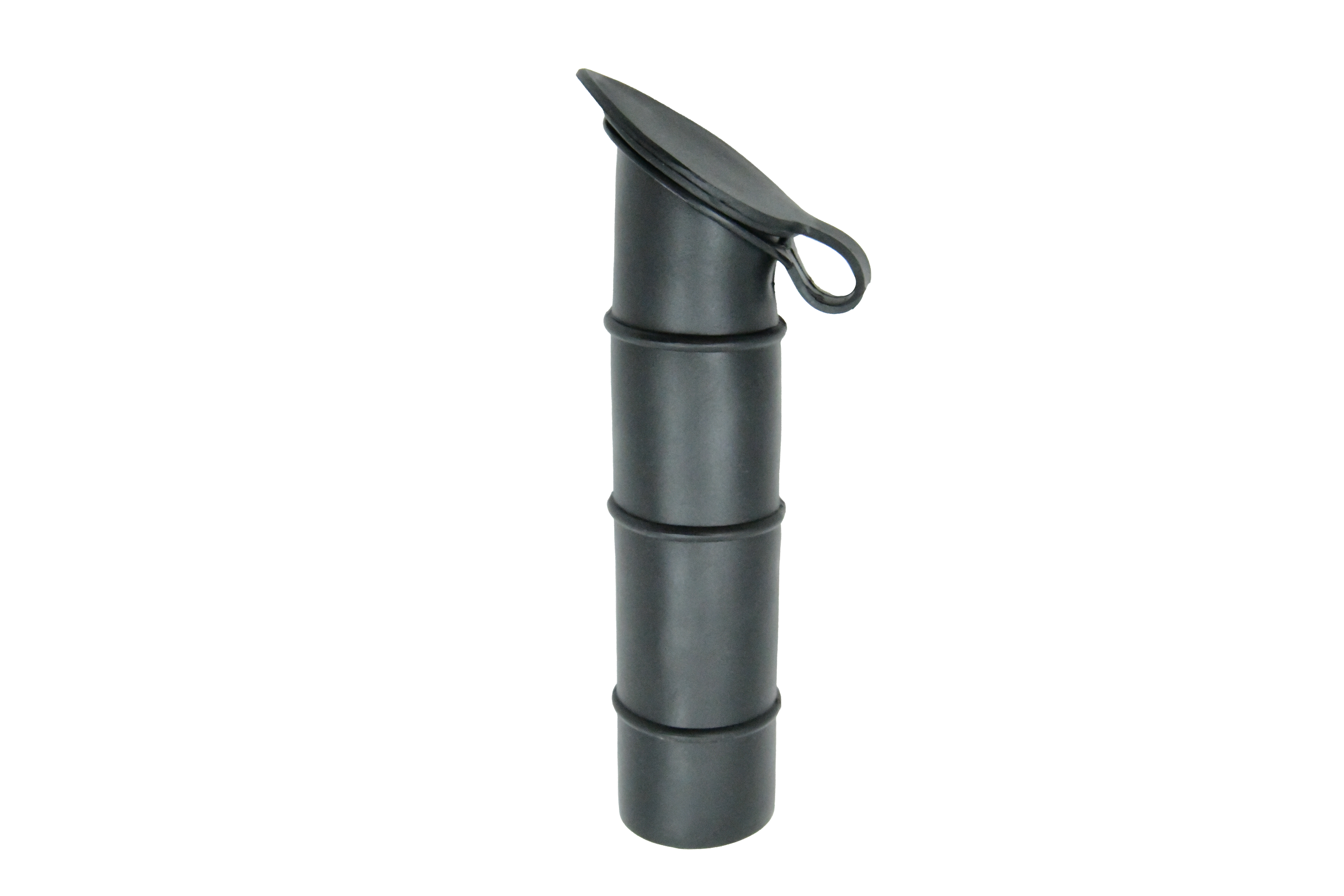 Stamped 304 Stainless Steel Angled Flush Rod Holder with Black Nylon Liner & Lid