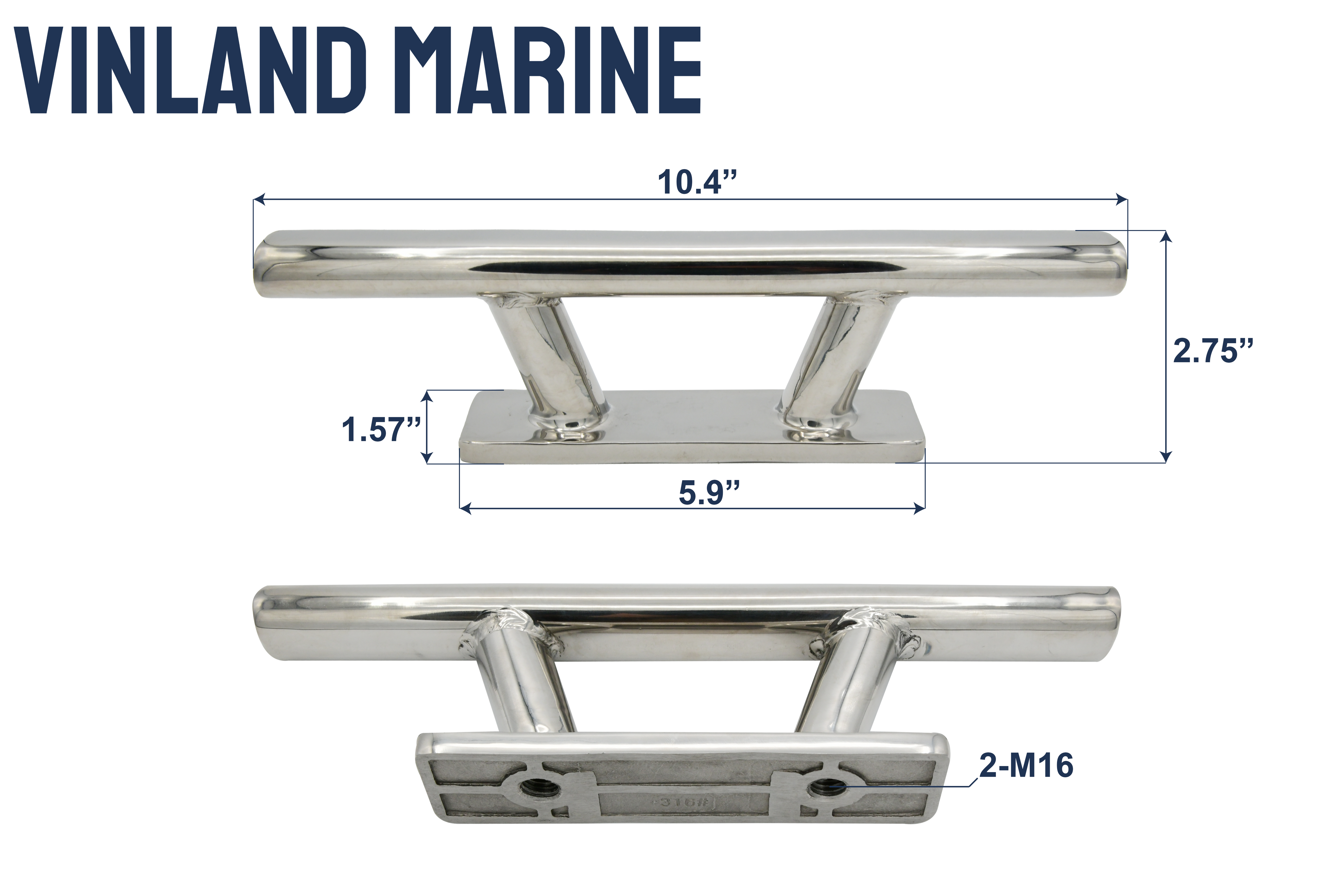 316 Stainless Steel Oval Heavy Duty Cleat (20% off if you purchase 2 or more, calculated at checkout)