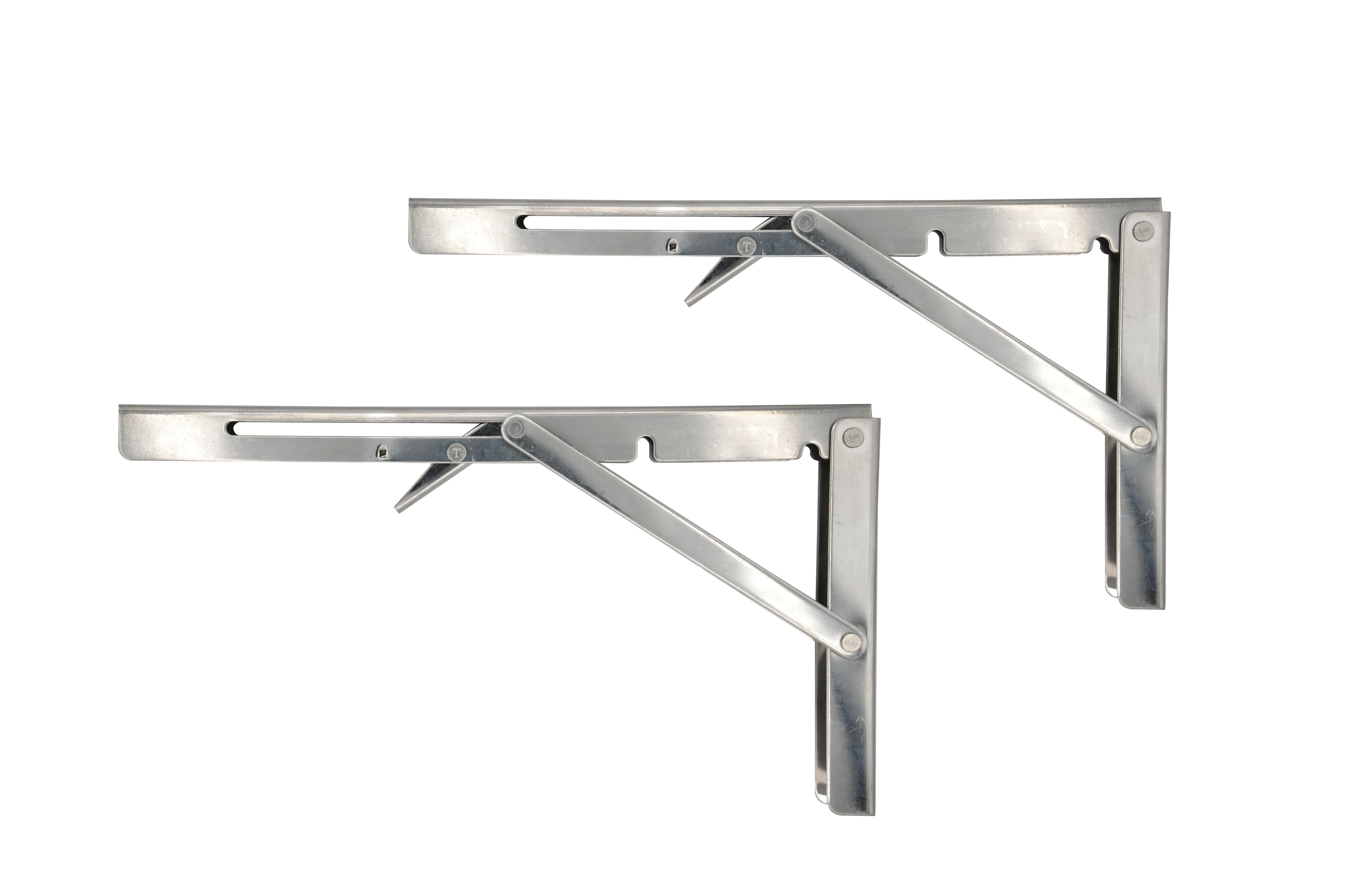 12" Hinged Shelf Bracket, 304 Stainless Steel