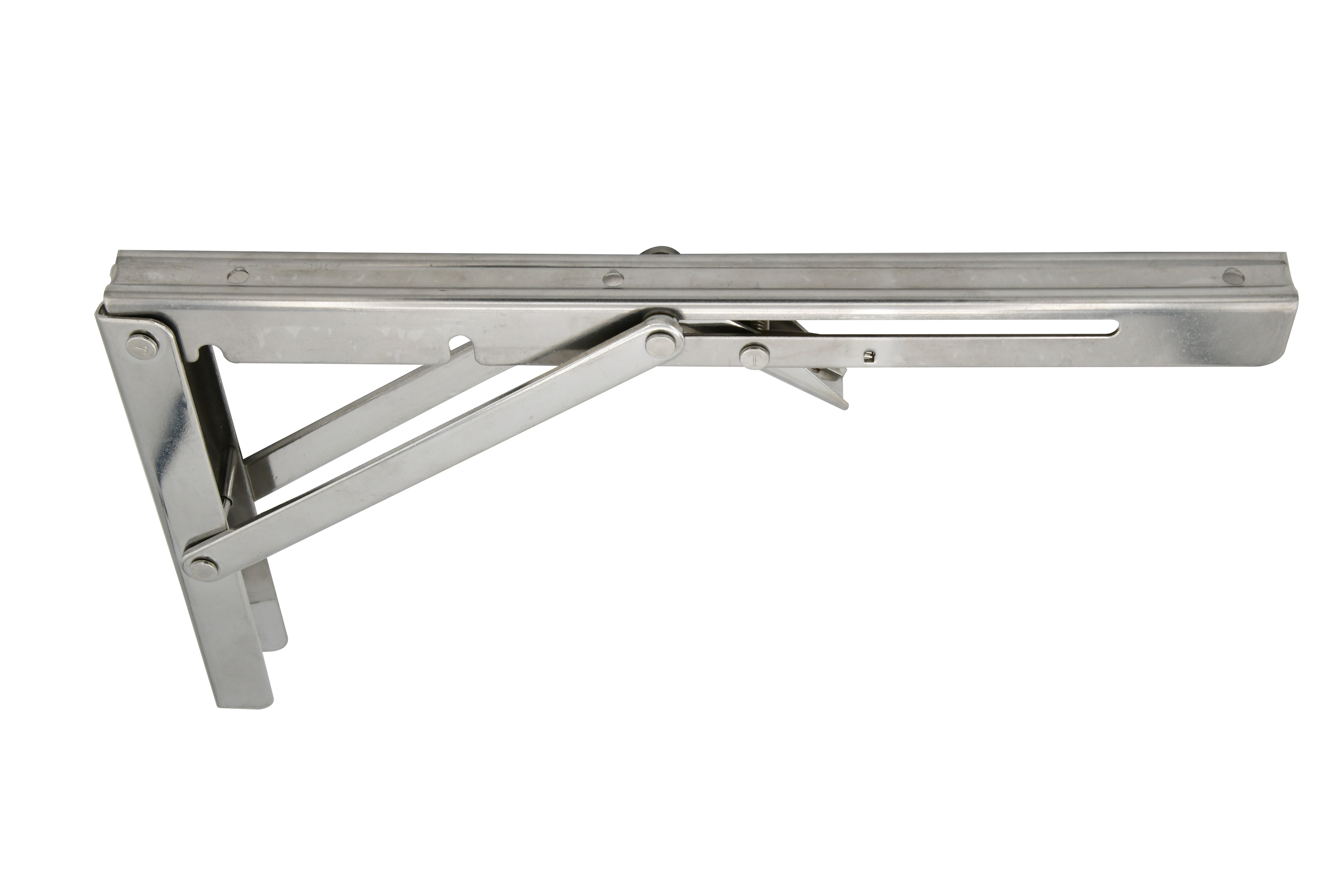 12" Hinged Shelf Bracket, 304 Stainless Steel