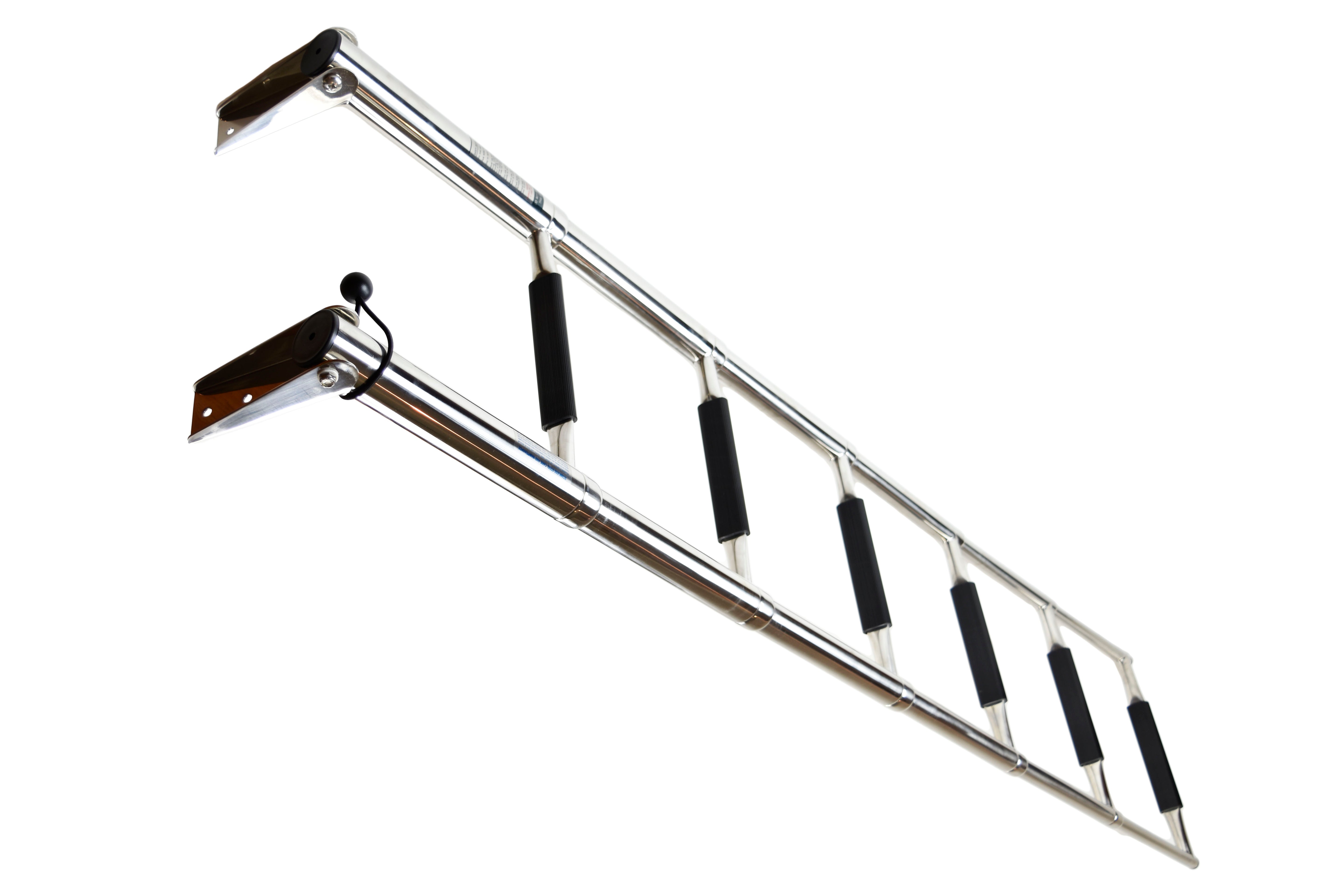 Stainless Steel Over-Platform Telescoping Ladder