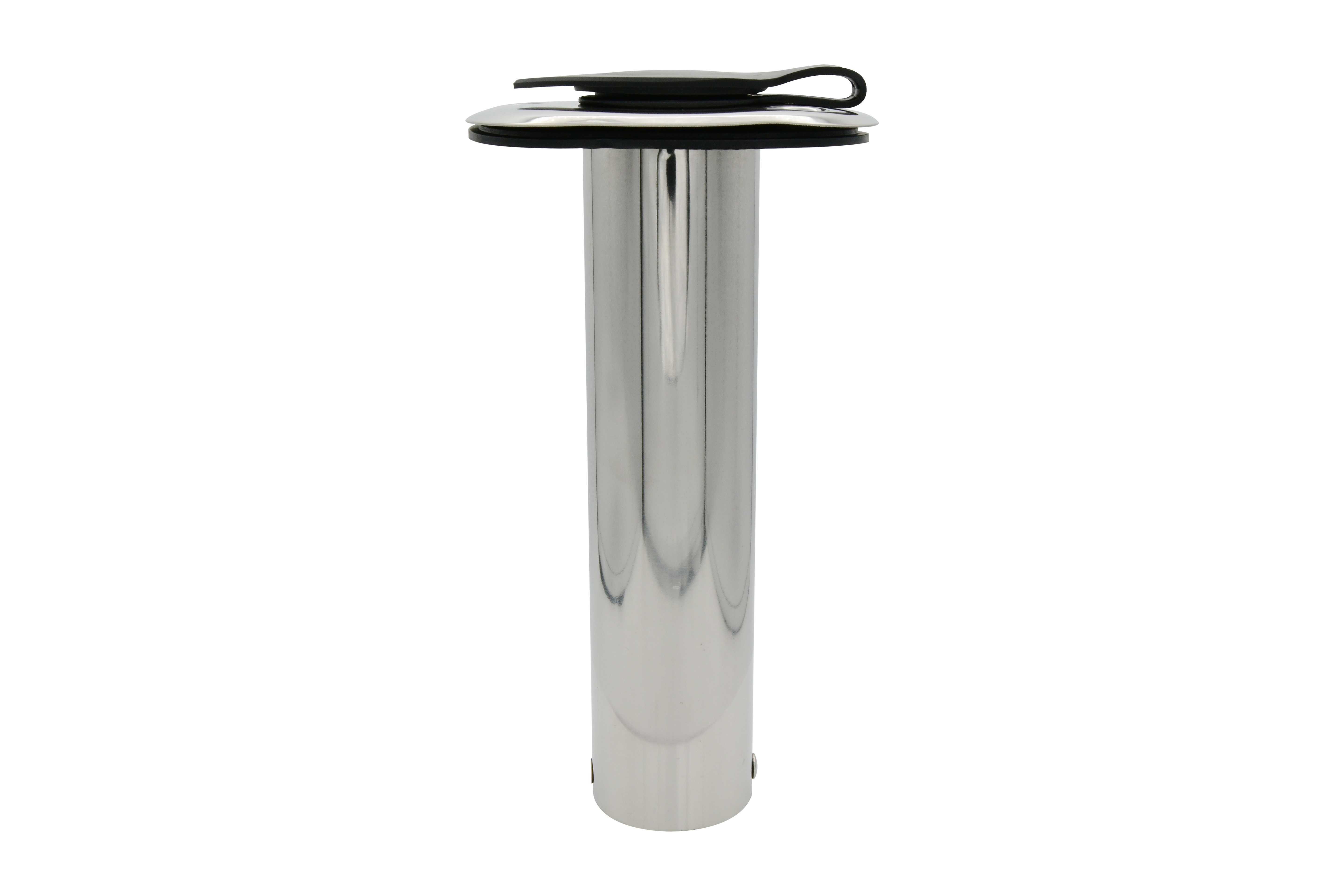 Stamped 304 Stainless Steel Angled Flush Mount Rod Holder with Lid