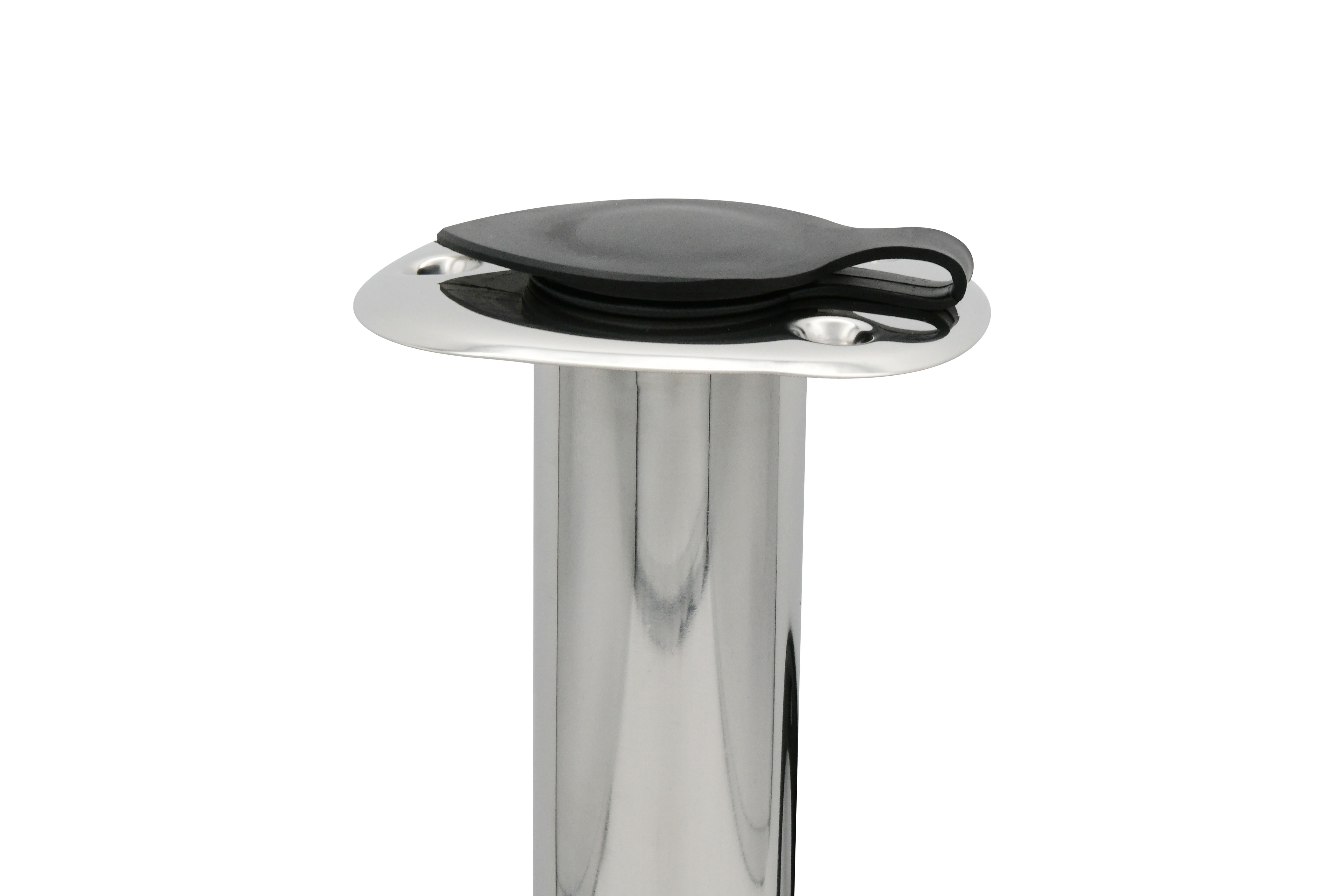 Stamped 304 Stainless Steel Angled Flush Mount Rod Holder with Lid