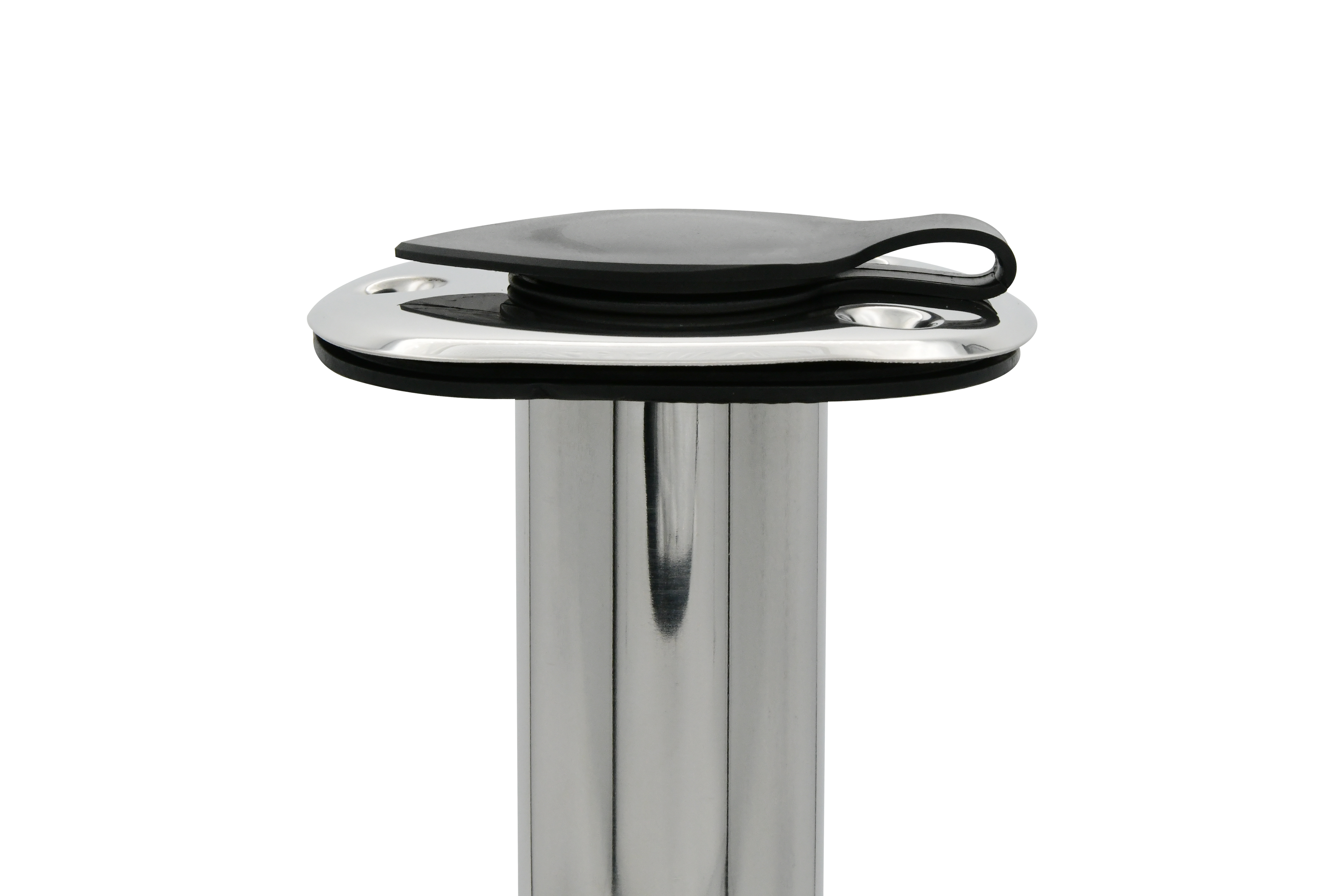 Stamped 304 Stainless Steel Angled Flush Mount Rod Holder with Lid