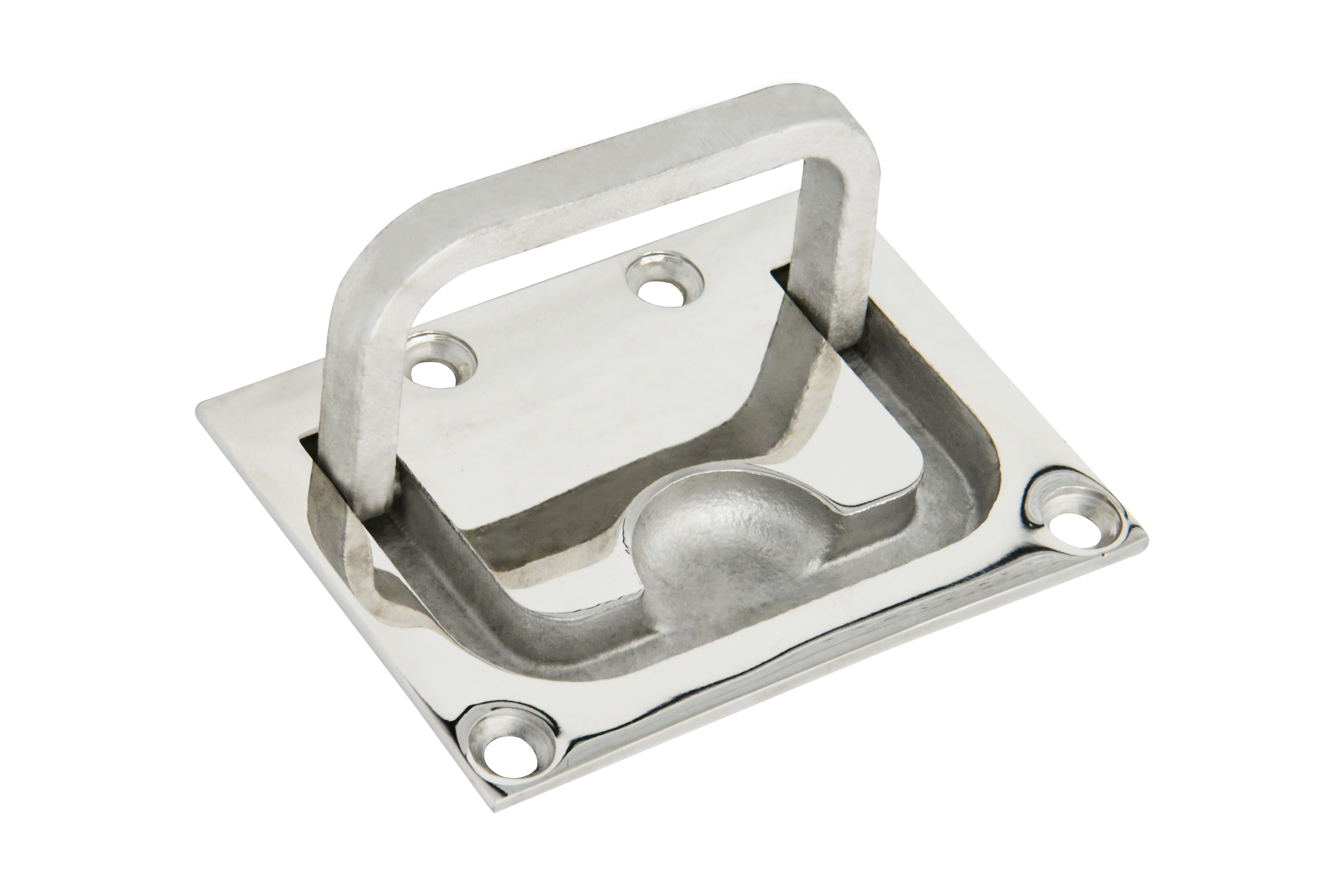 Cast 316 Stainless Steel Square U Flush Lift Snap Handle