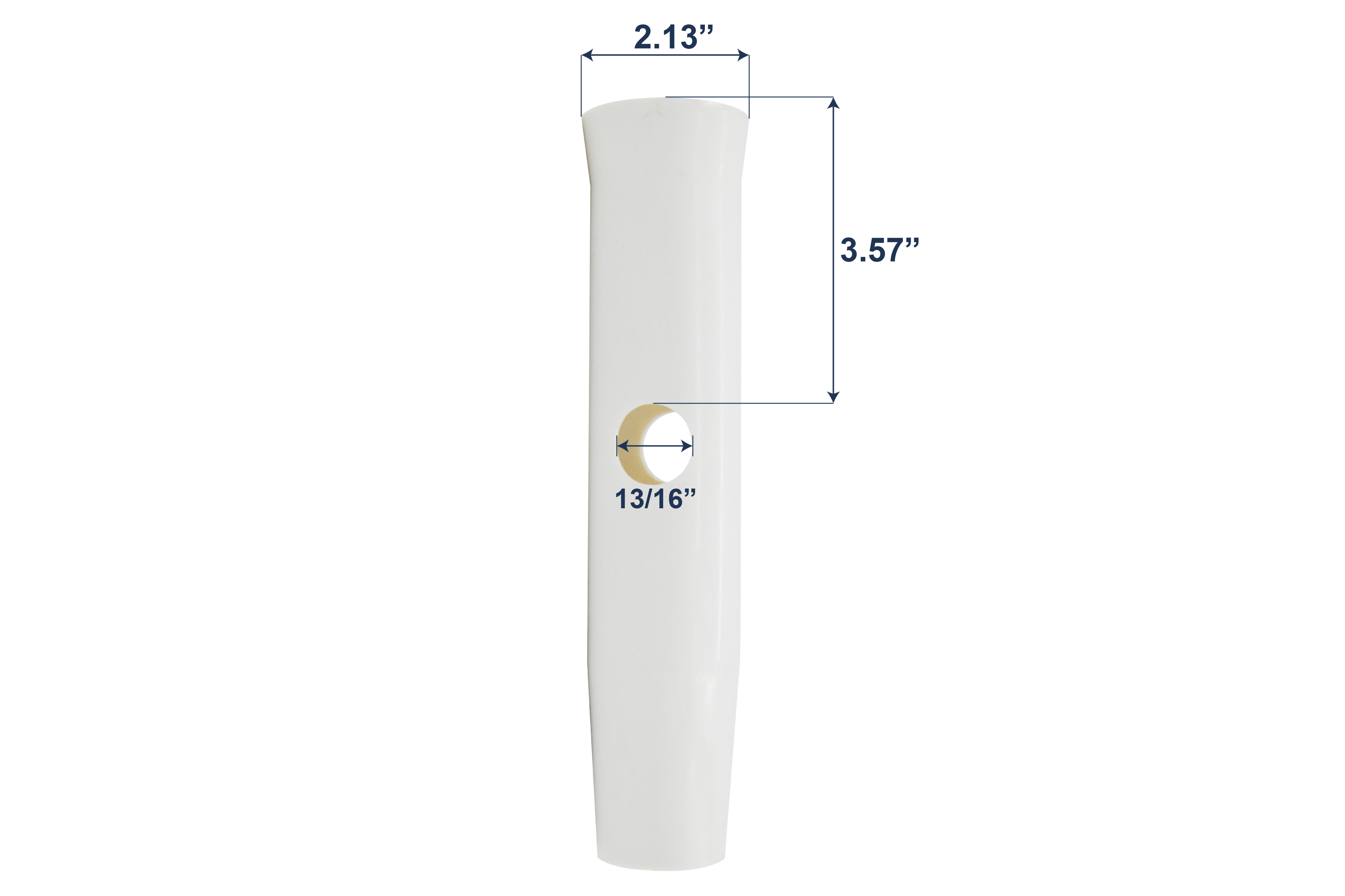 White Flared Rod Holder Insert