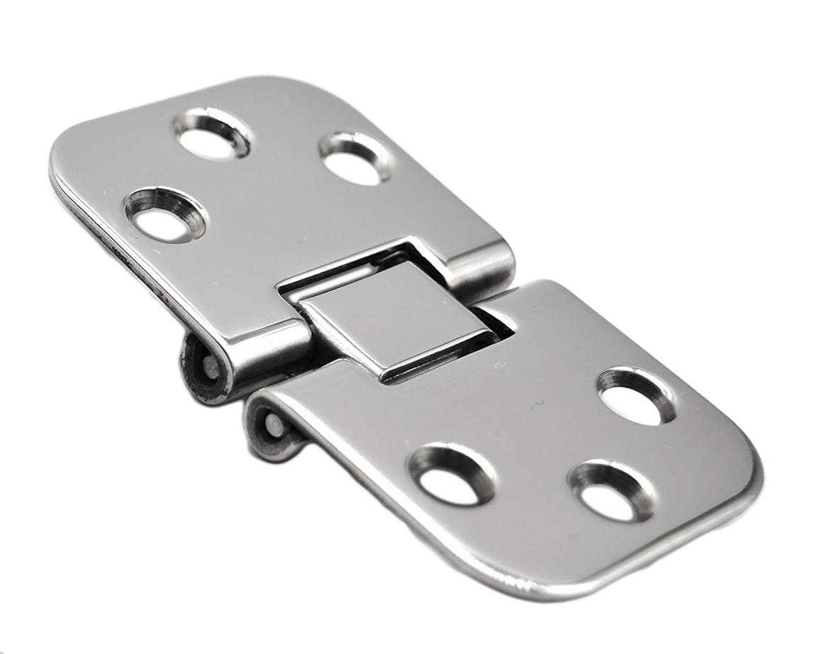 Detailed front view of Vinland Marine hinge showcasing its construction