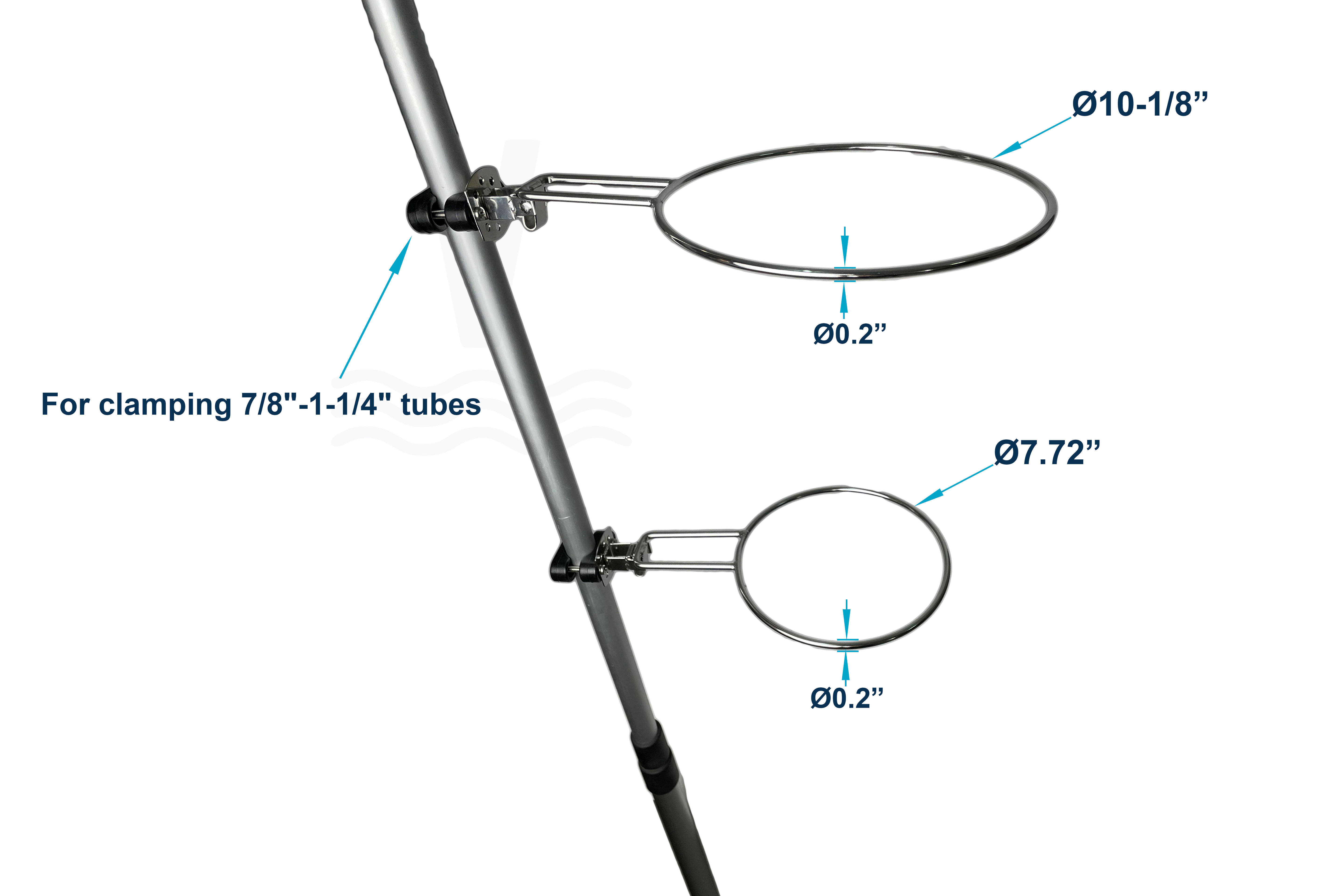 Dual Ring Clamp on Fender Bracket for one Fender