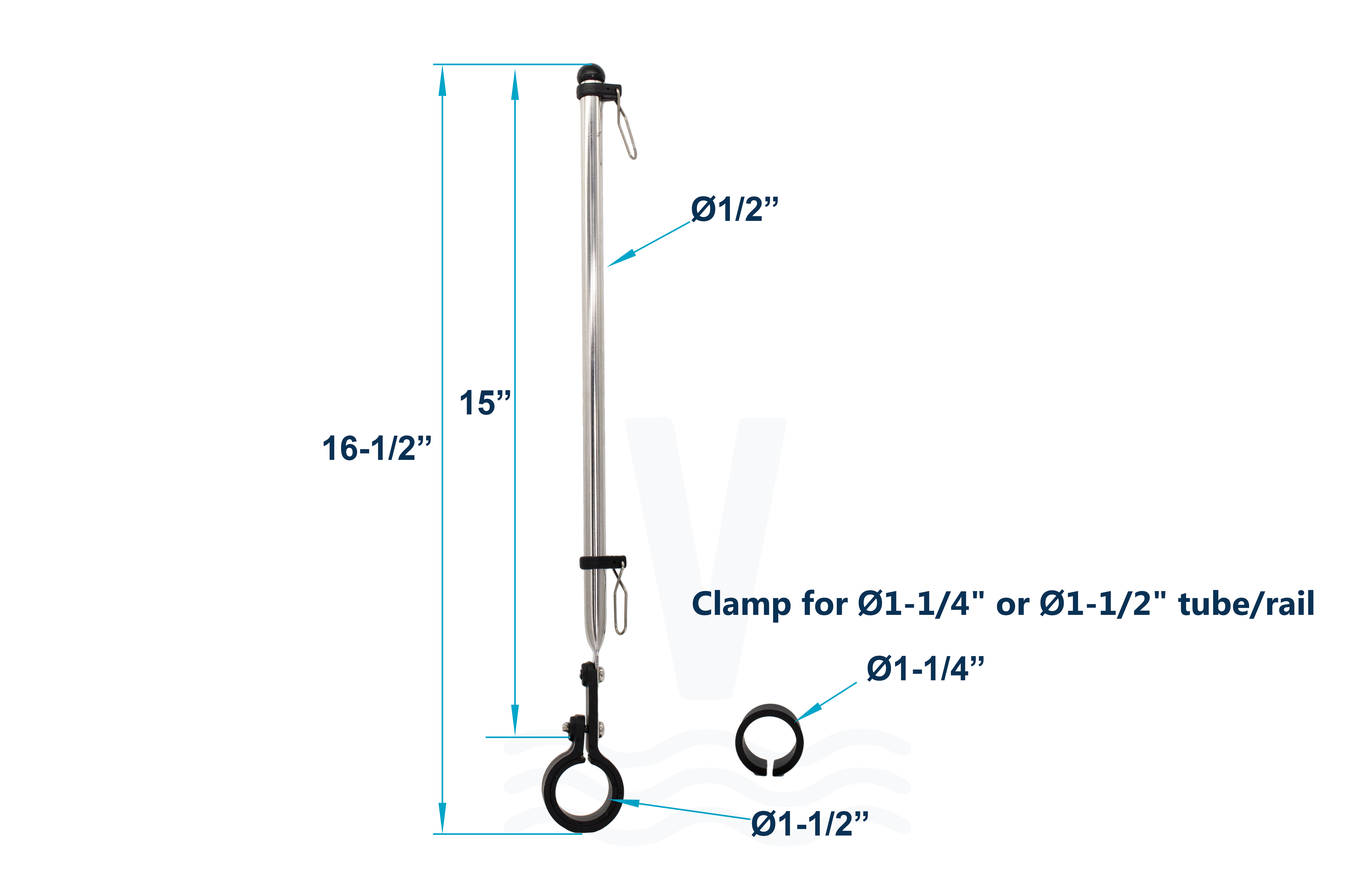 Clamp on Flagpole with Nylon Clamp