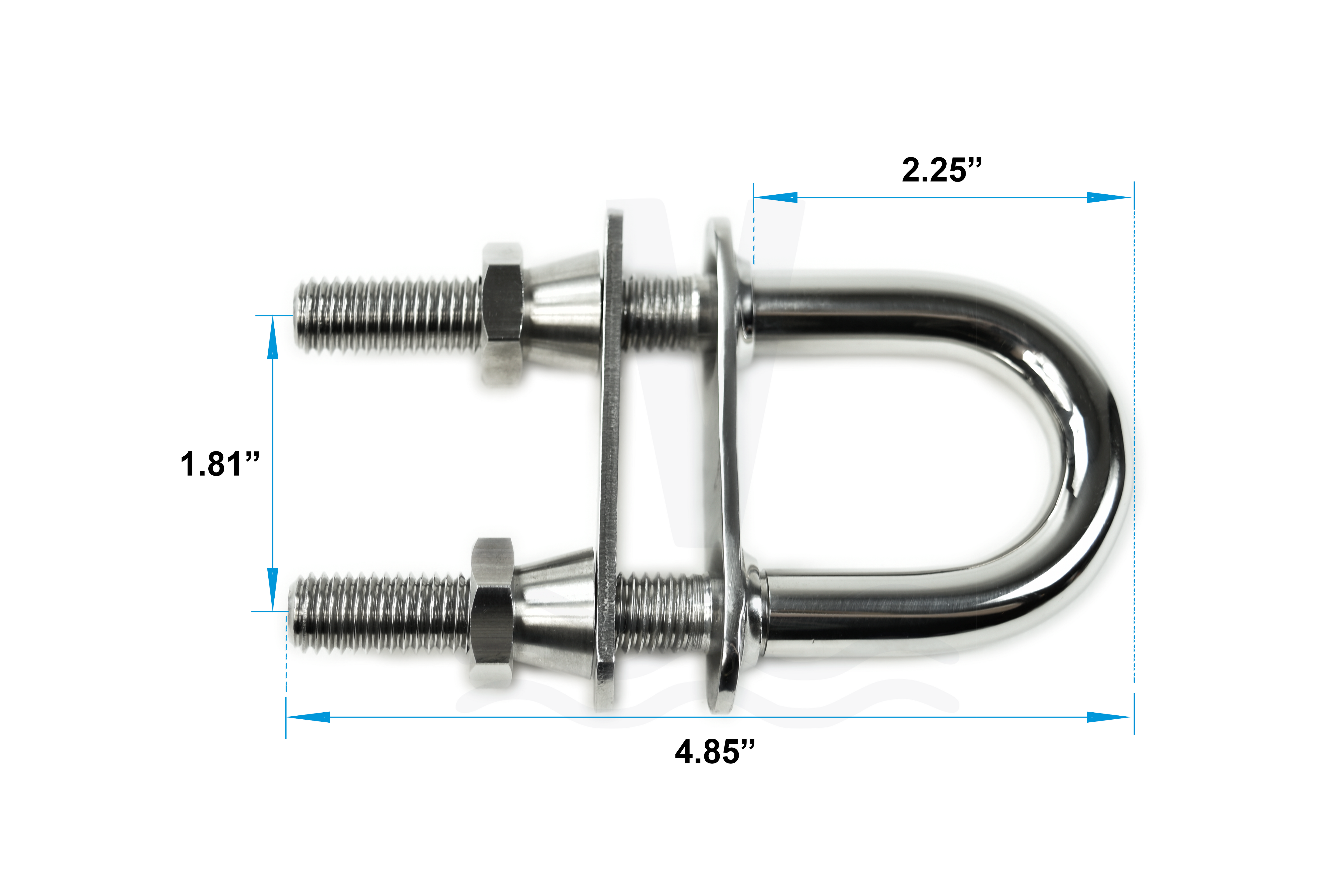 Anti-Theft AISI 316 Stainless Steel Heavy Duty Class III Bow Eye with Taper Safety Lock Nut