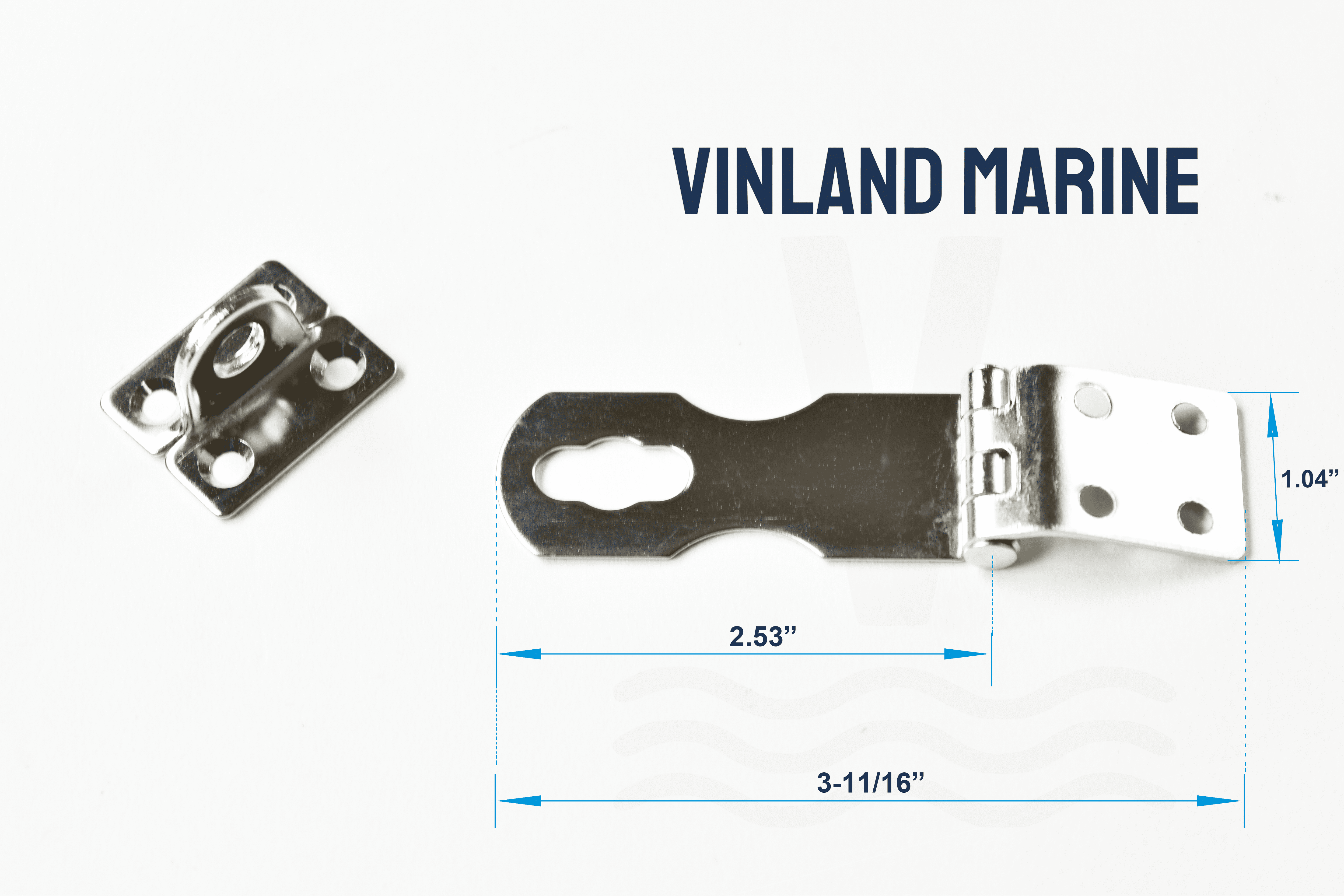 304 Stainless Steel Stamped Safety Hasp Non-Swivel