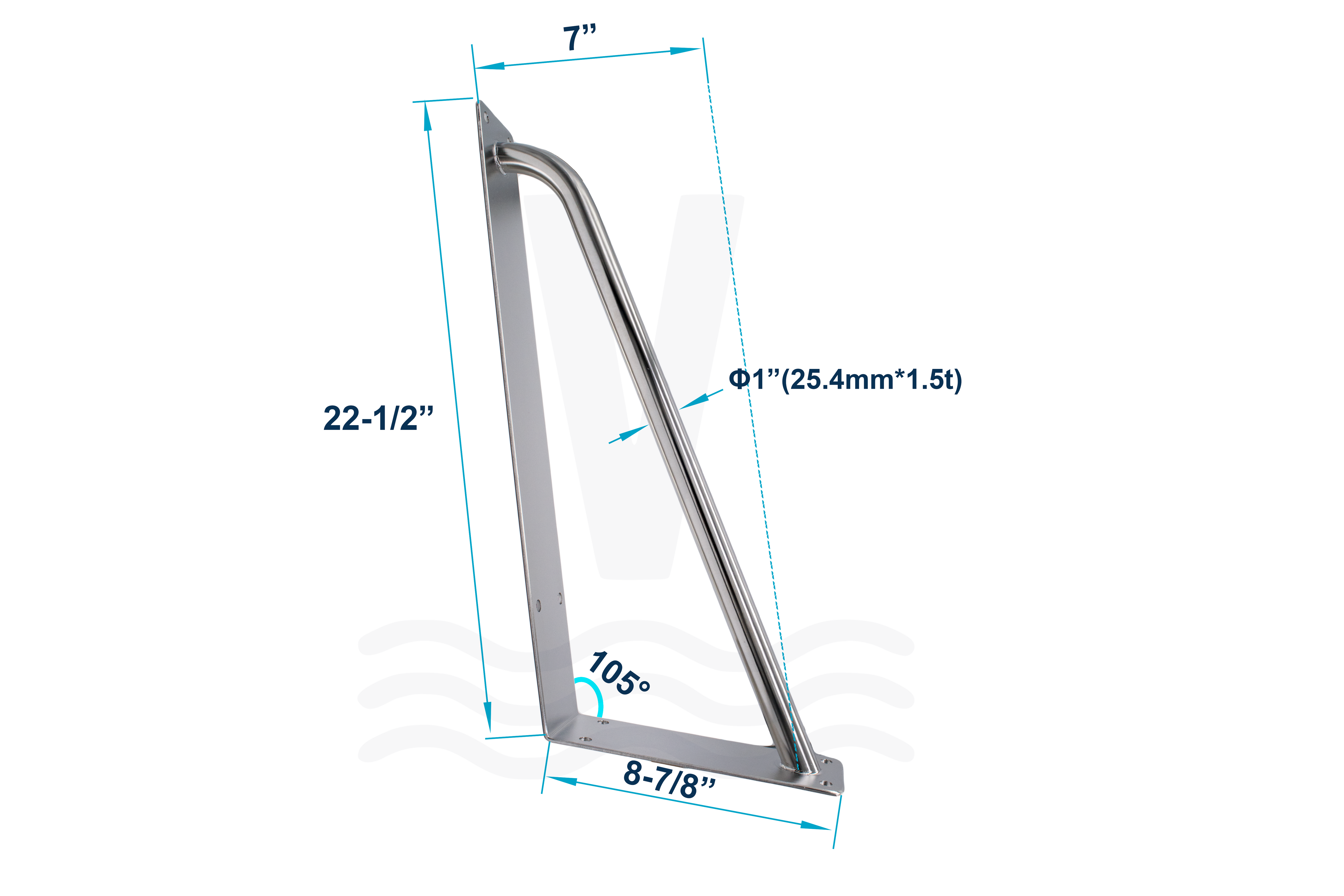 Swim Platform Mounting 15° Support Bracket