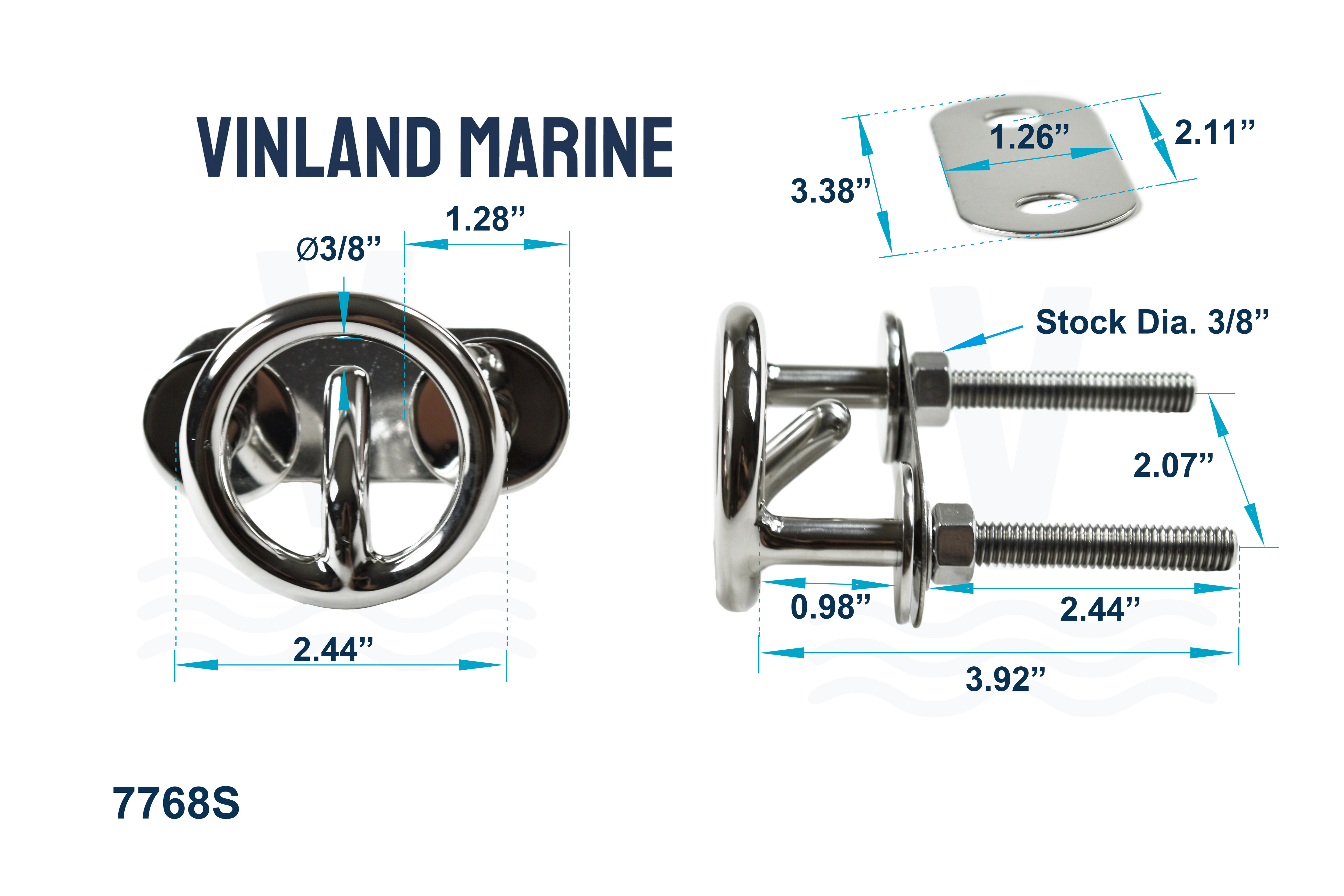 Heavy Duty Transom Mount Water Ski Tow