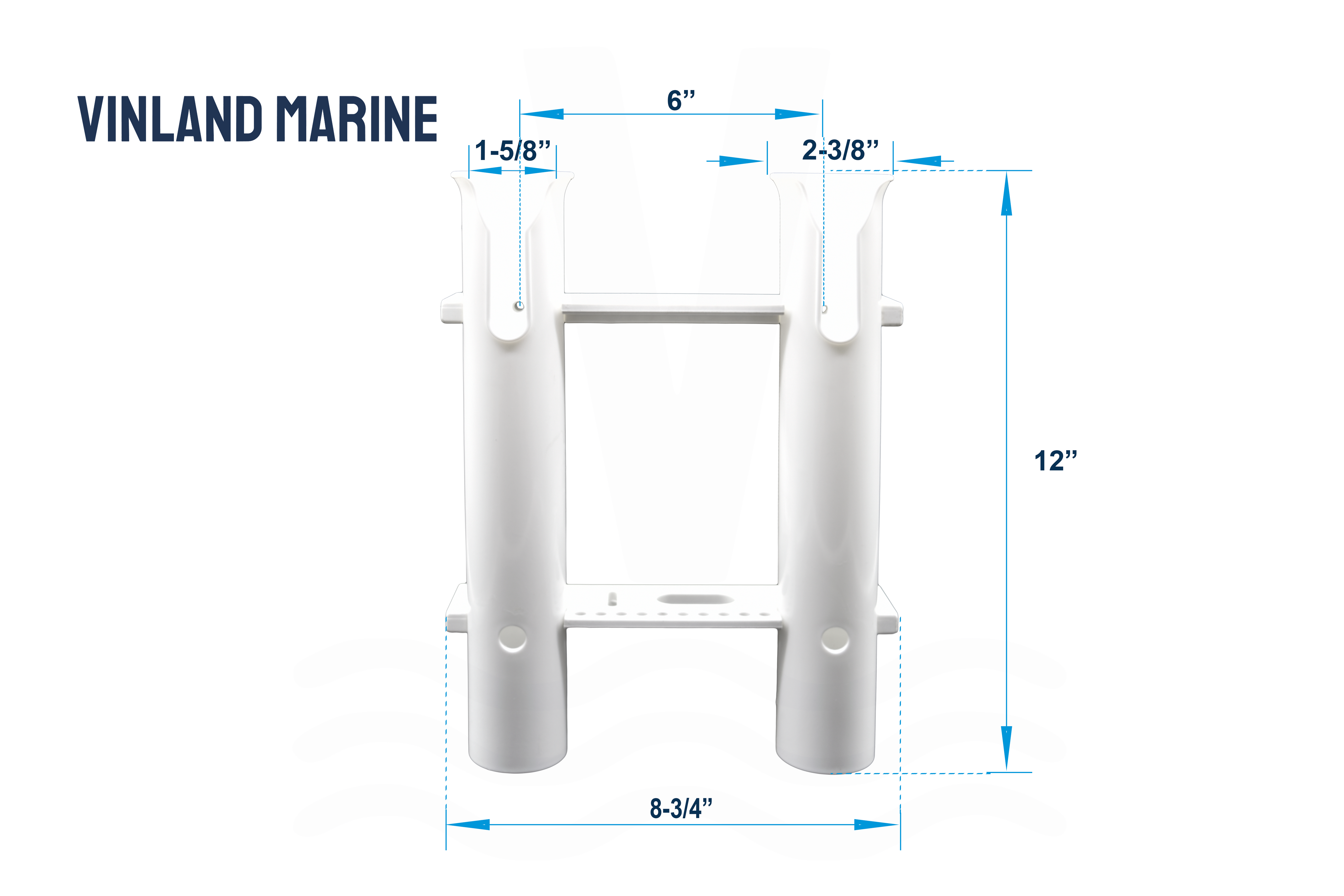 PP White/Black Wall Mount Fishing Rod Holder Bracket