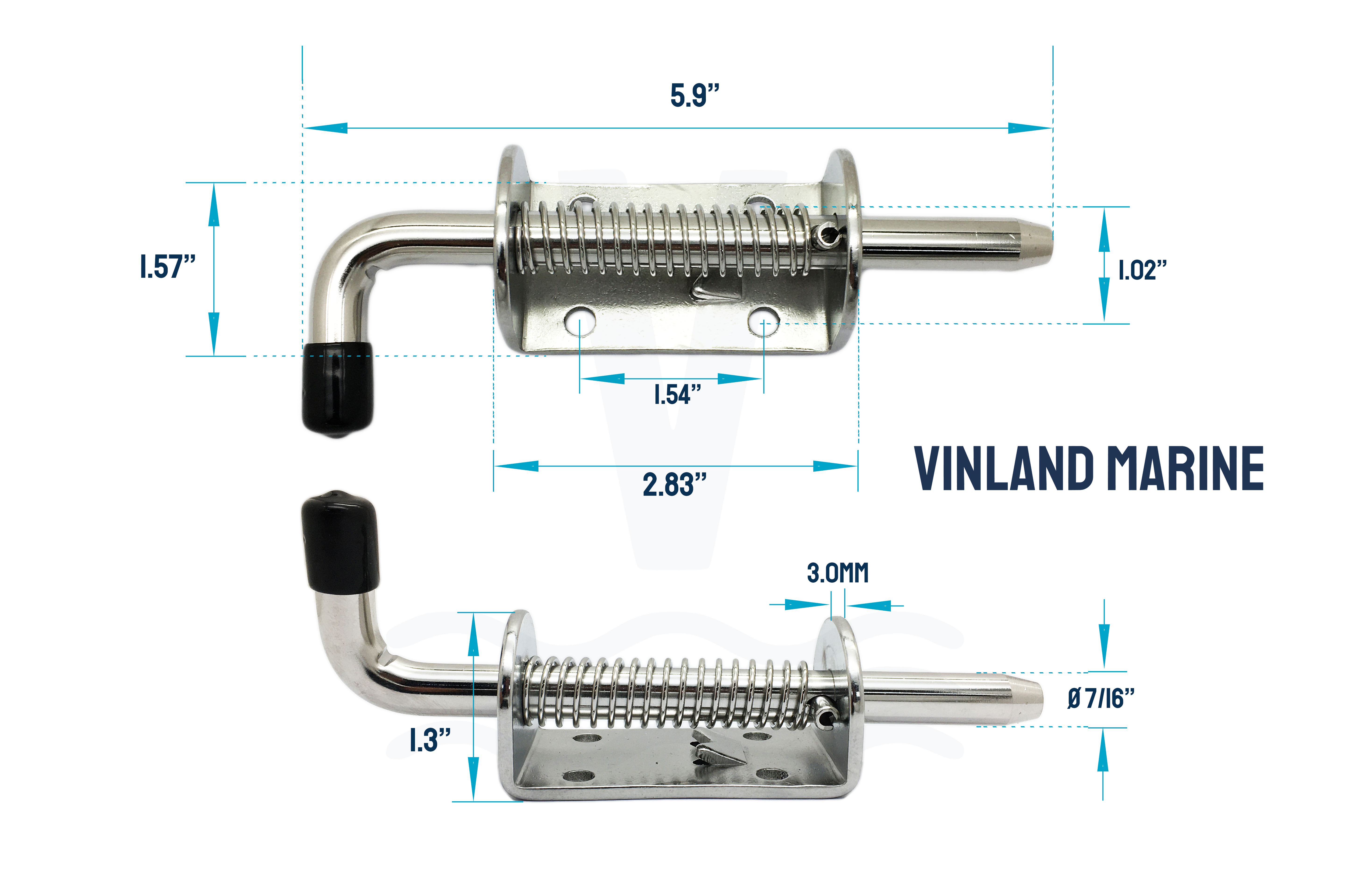 304 Stainless Steel Heavy Duty Spring Loaded Barrel Bolt