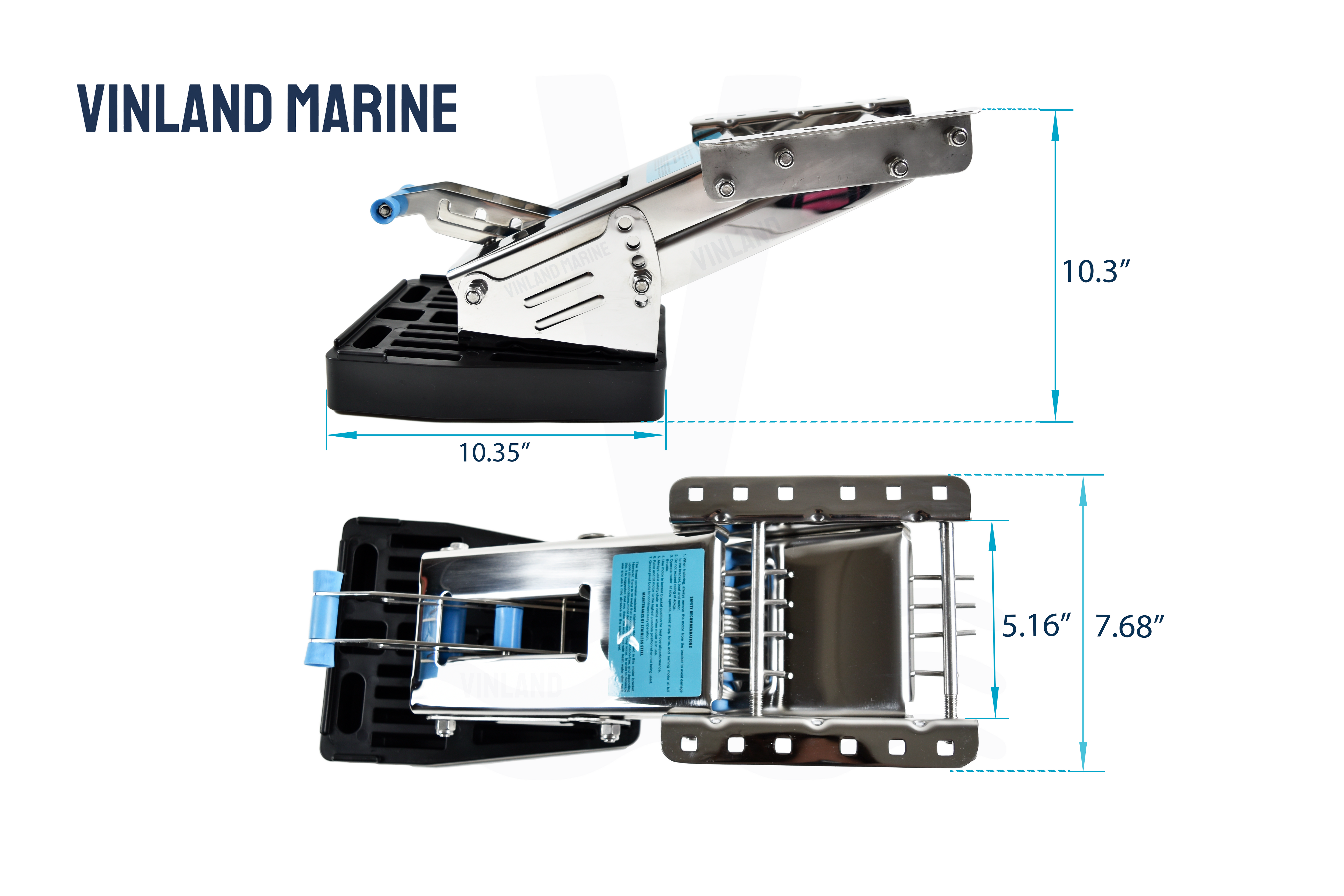 304 Stainless Steel Auxiliary Outboard Motor Bracket for 20hp