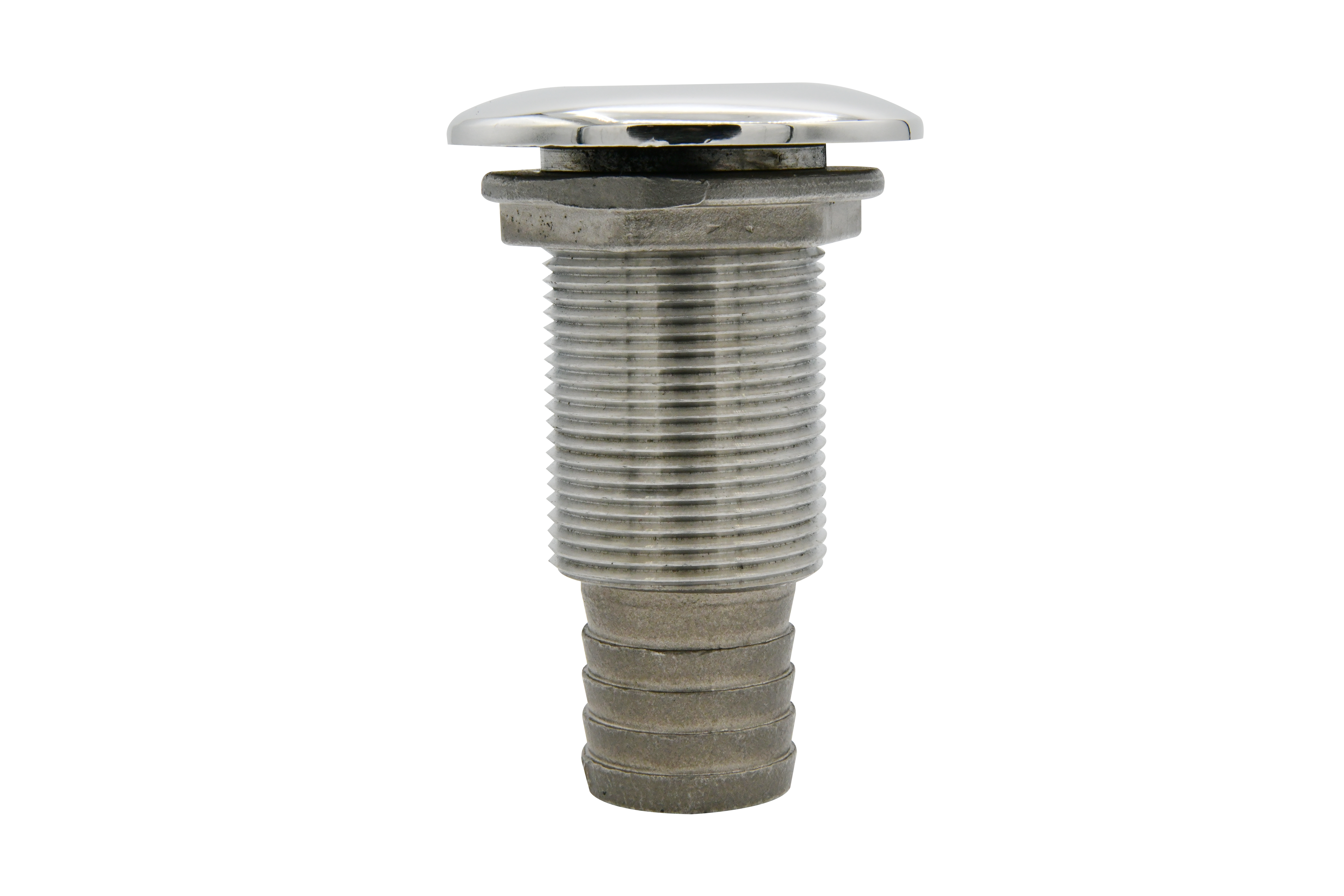 Vinland Marine 316SS Thru-Hull Fitting Hose Ø1-1/4”; Thread 1-1/4”-11.5NPS Front View 2 (S4853A)