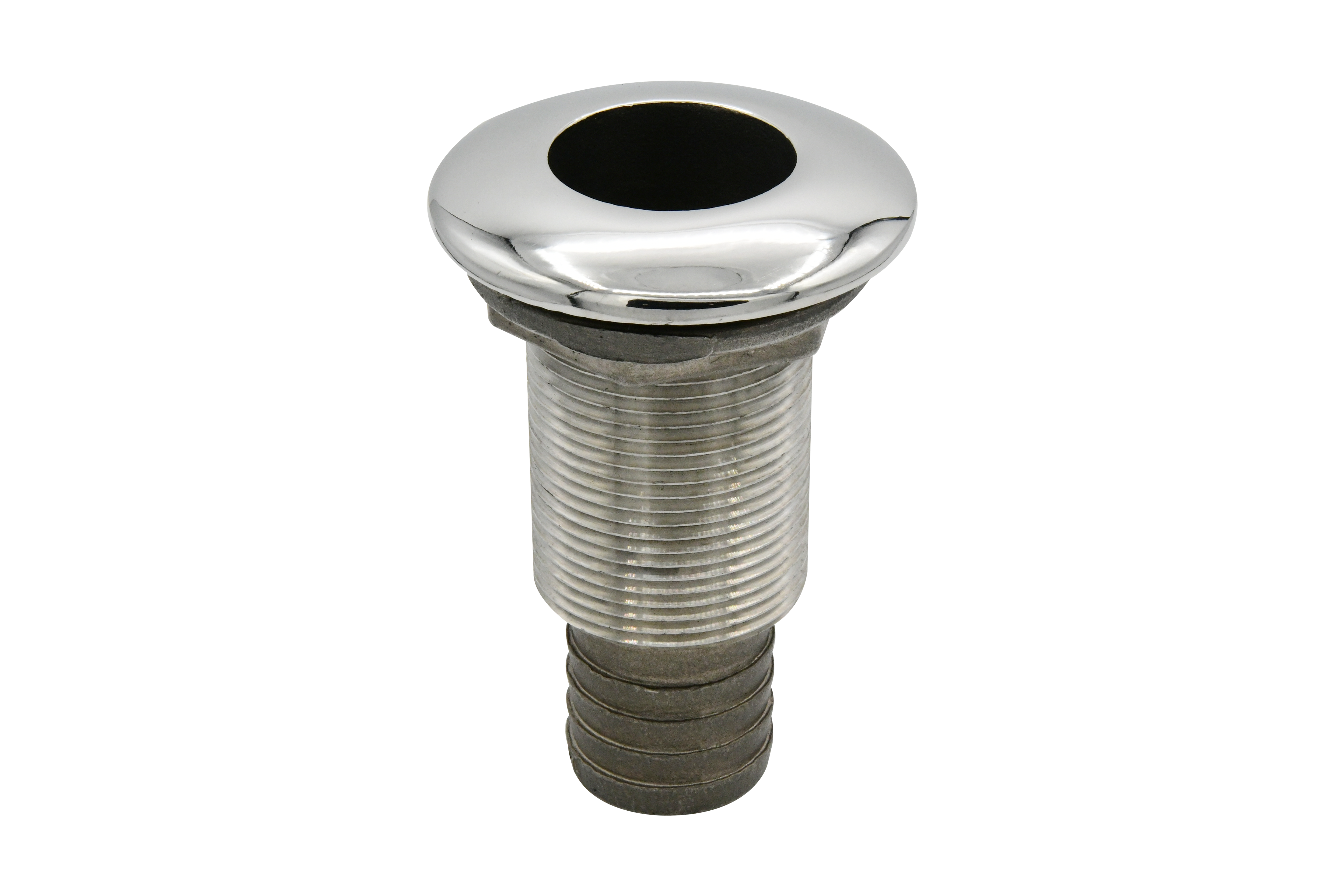 Vinland Marine 316SS Thru-Hull Fitting Hose Ø1-1/4”; Thread 1-1/4”-11.5NPS Top View (S4853A)