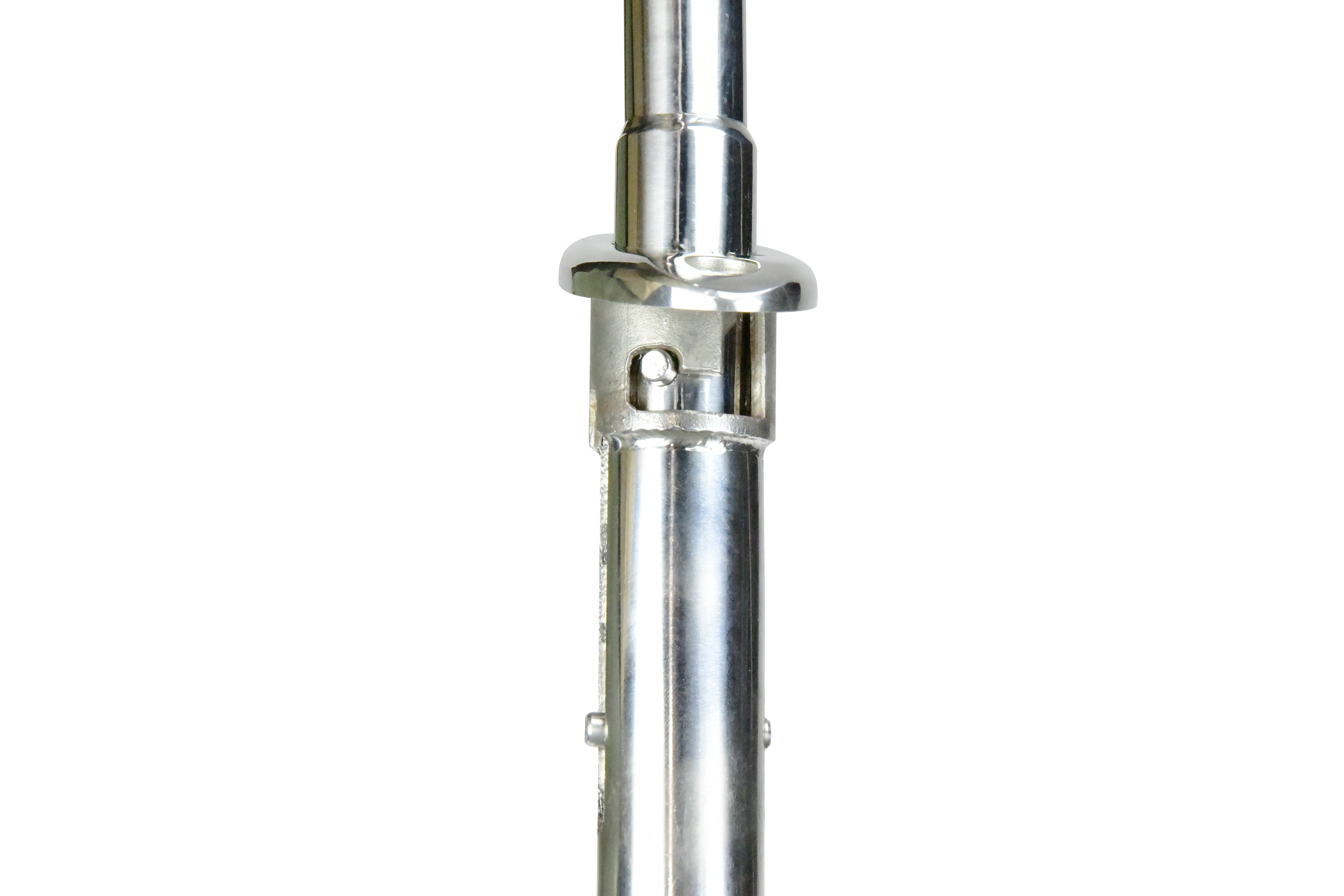 Vinland Marine 32" Flagpole with Angled 30° Flush Mount Base w/Adjustable Flag Clamp, Base+Flagpole Close-up View 2 (A7939SY1)