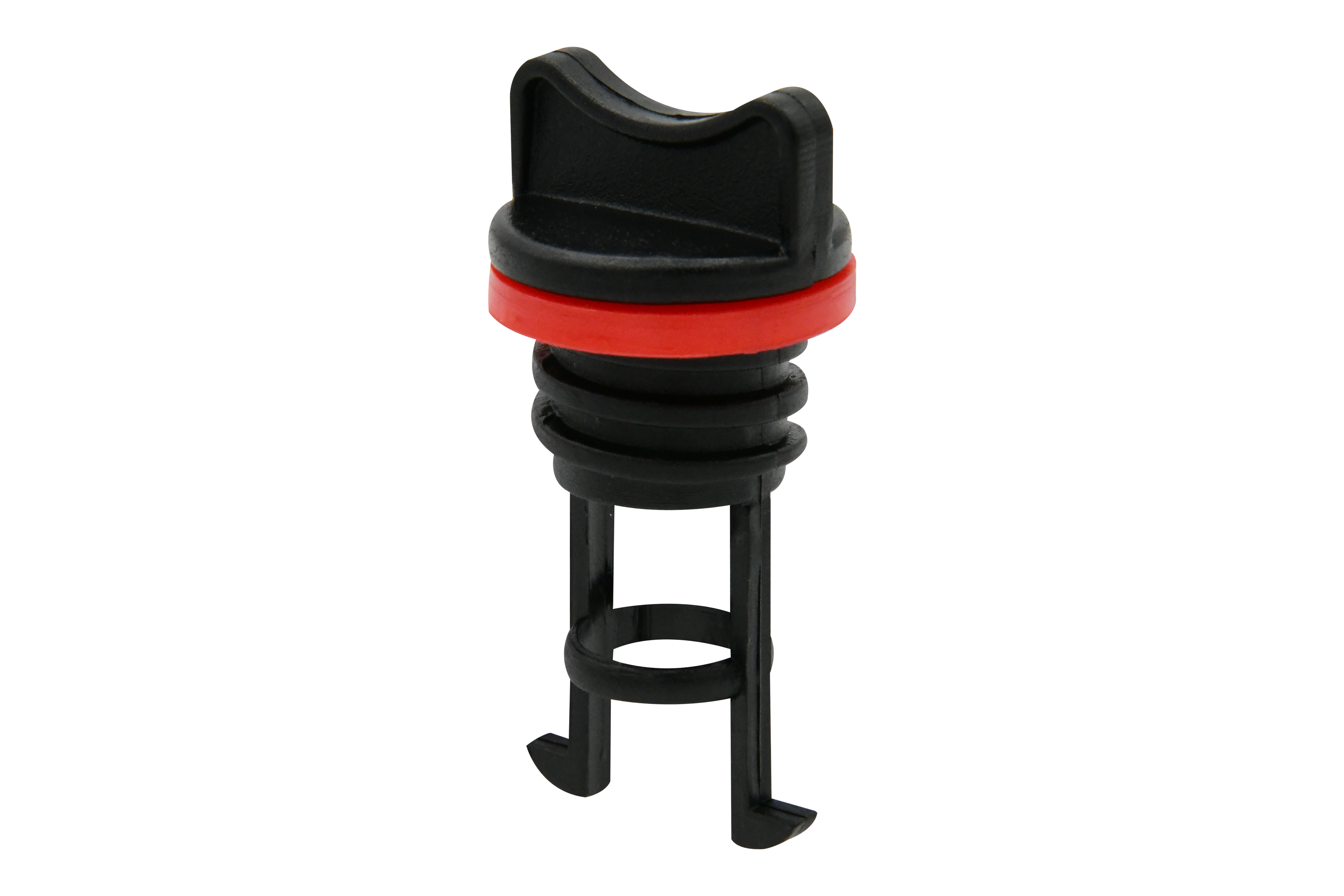 Vinland Marine Black Nylon Drain Plug for 316SS Oval Flange Receiver Front View 2 (P4834)