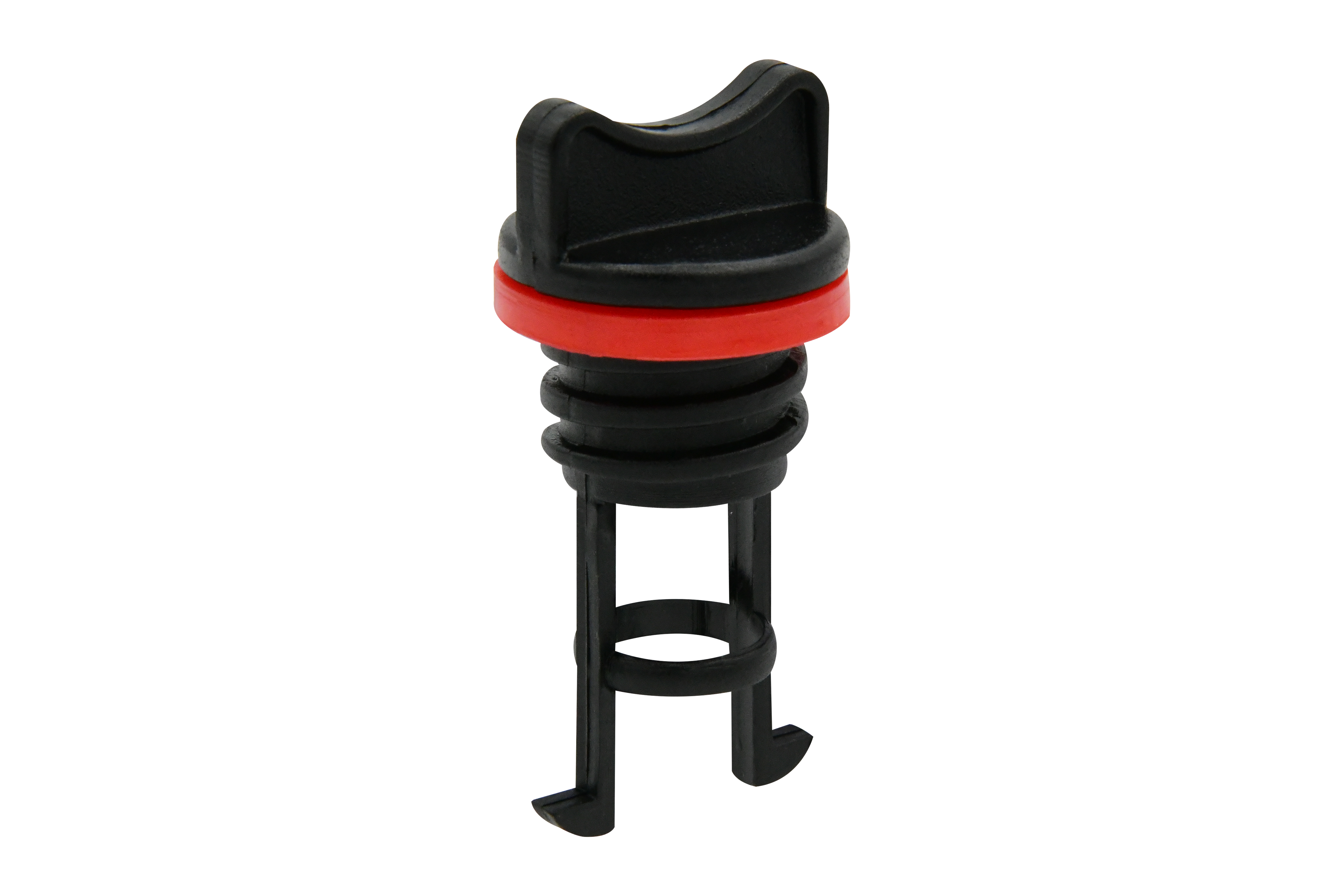 Vinland Marine Black Nylon Drain Plug for 316SS Oval Flange Receiver Front View (P4834)