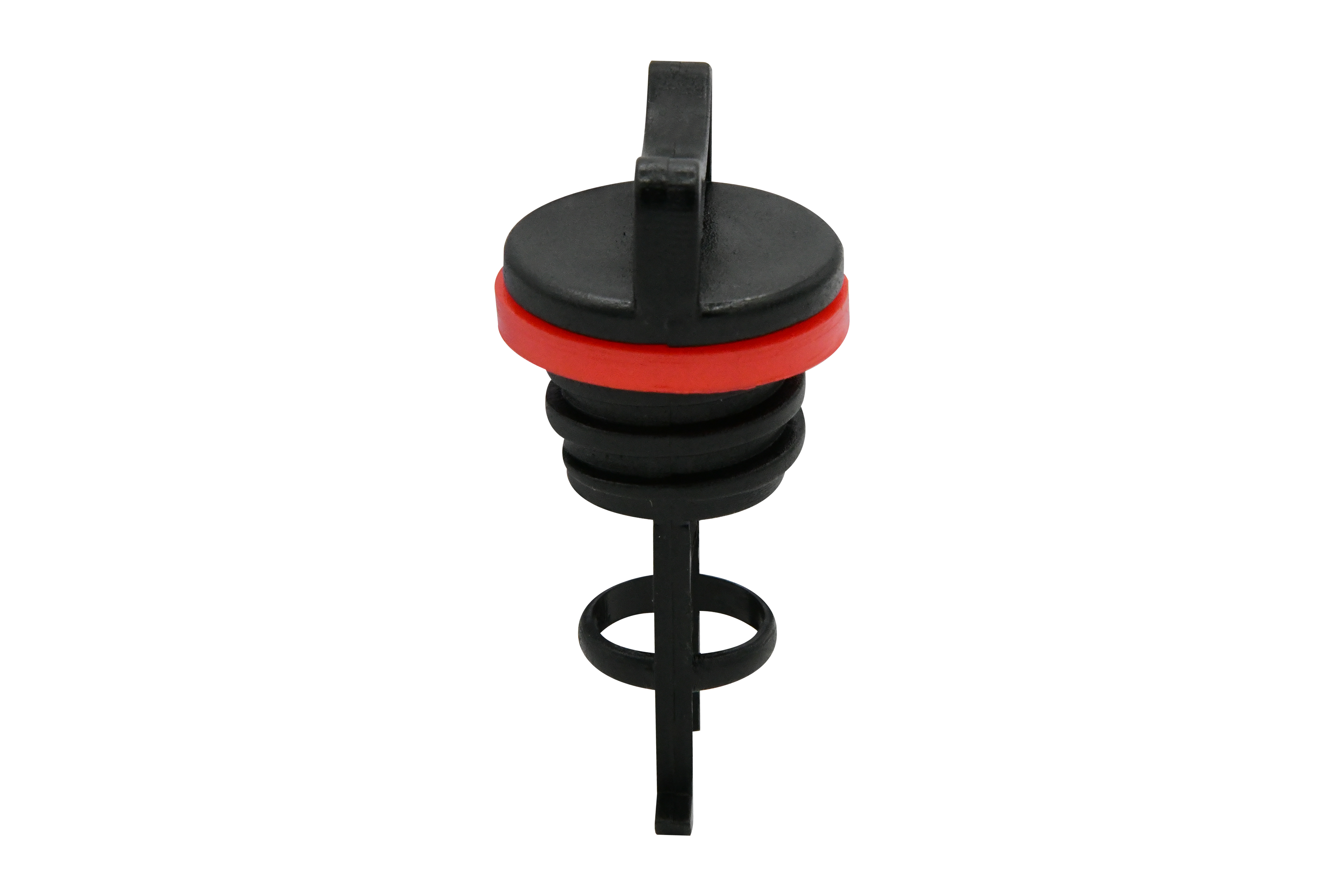 Vinland Marine Black Nylon Drain Plug for 316SS Oval Flange Receiver Side View 2 (P4834)