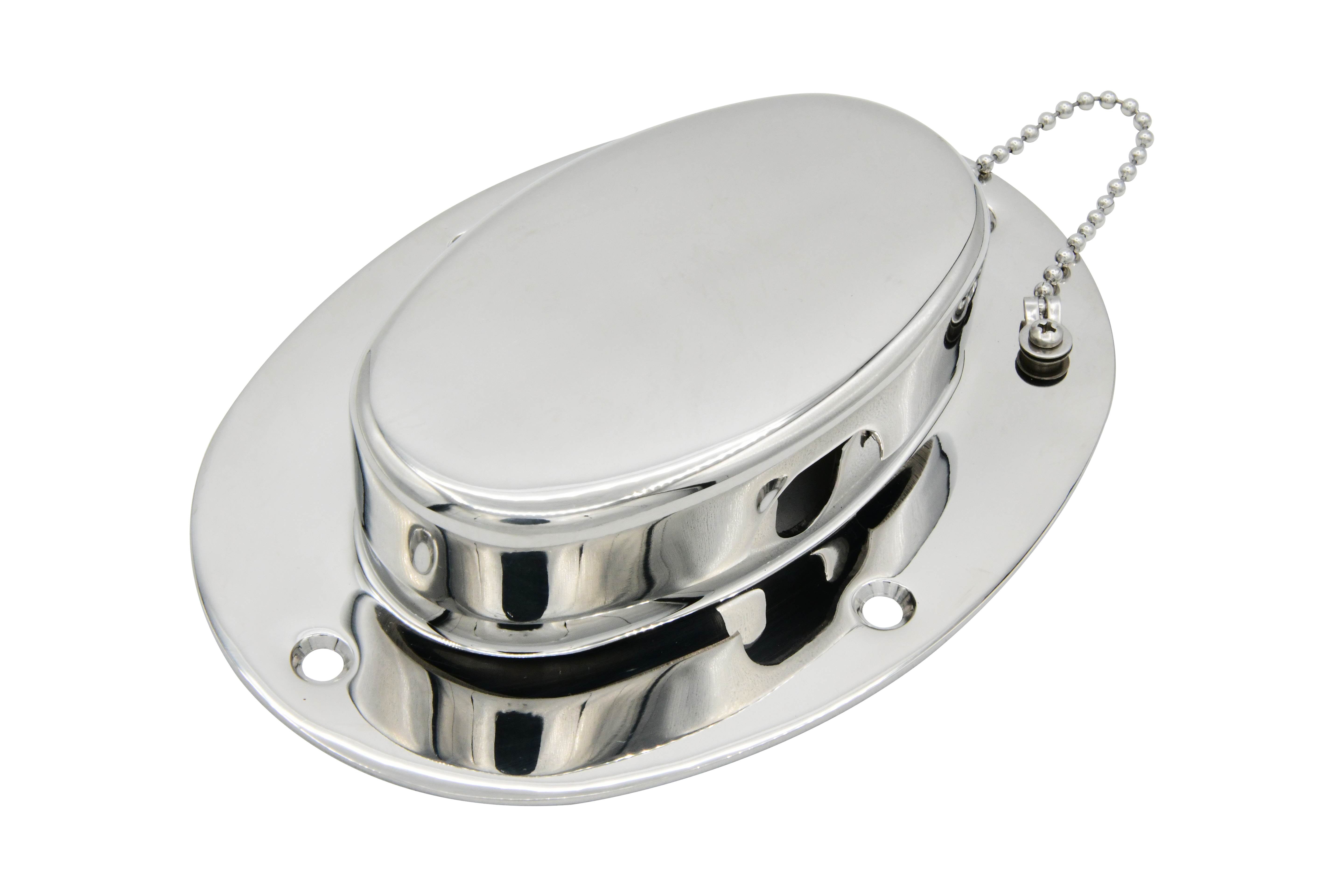 Vinland Marine Chained Deck Pipe with Hook, Stamped 304 Stainless Steel closed