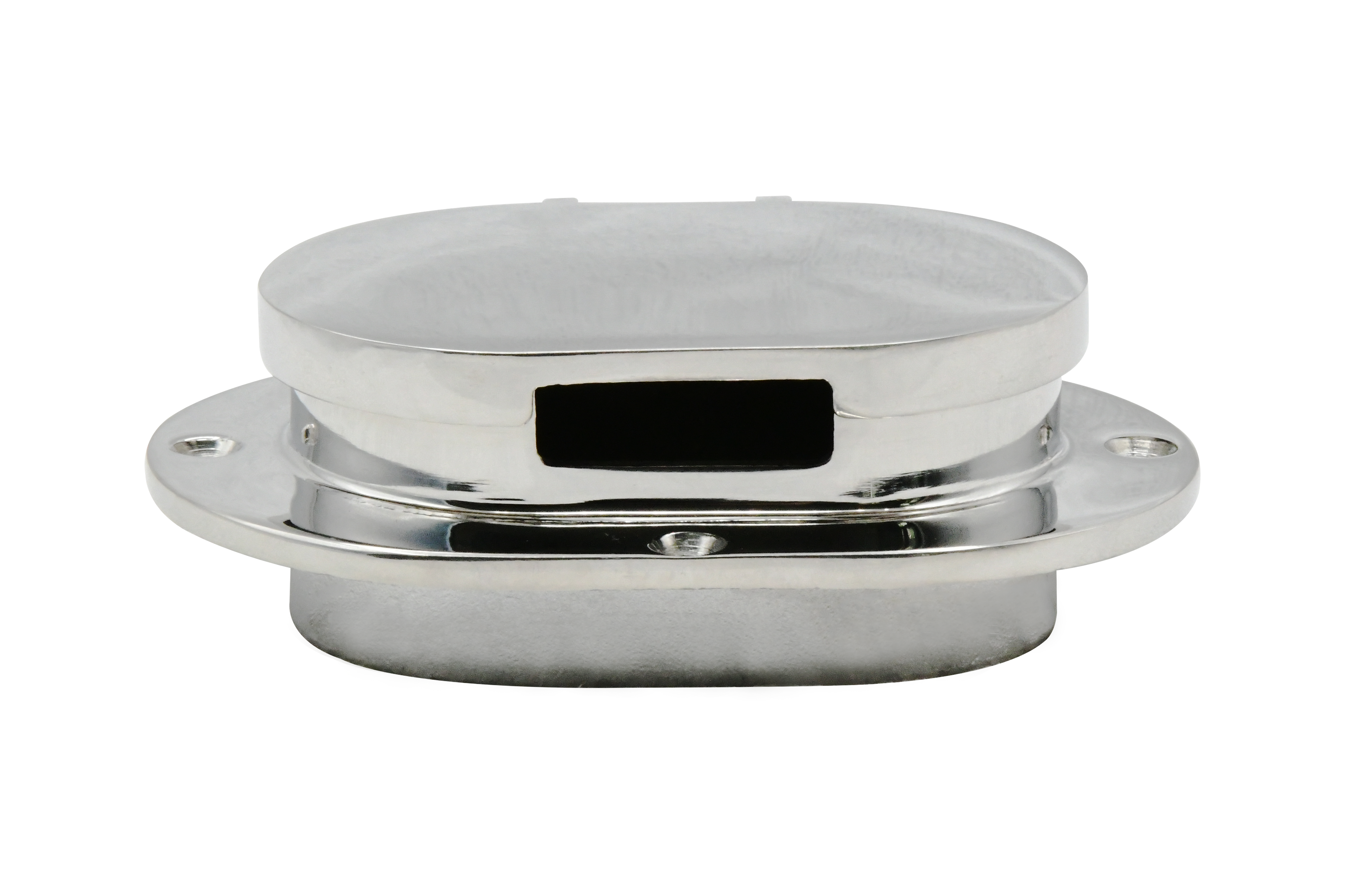 Vinland Marine Hinged Oval Chain & Rope Deck Pipe Cast 316 Stainless Steel Front View (S4334A)