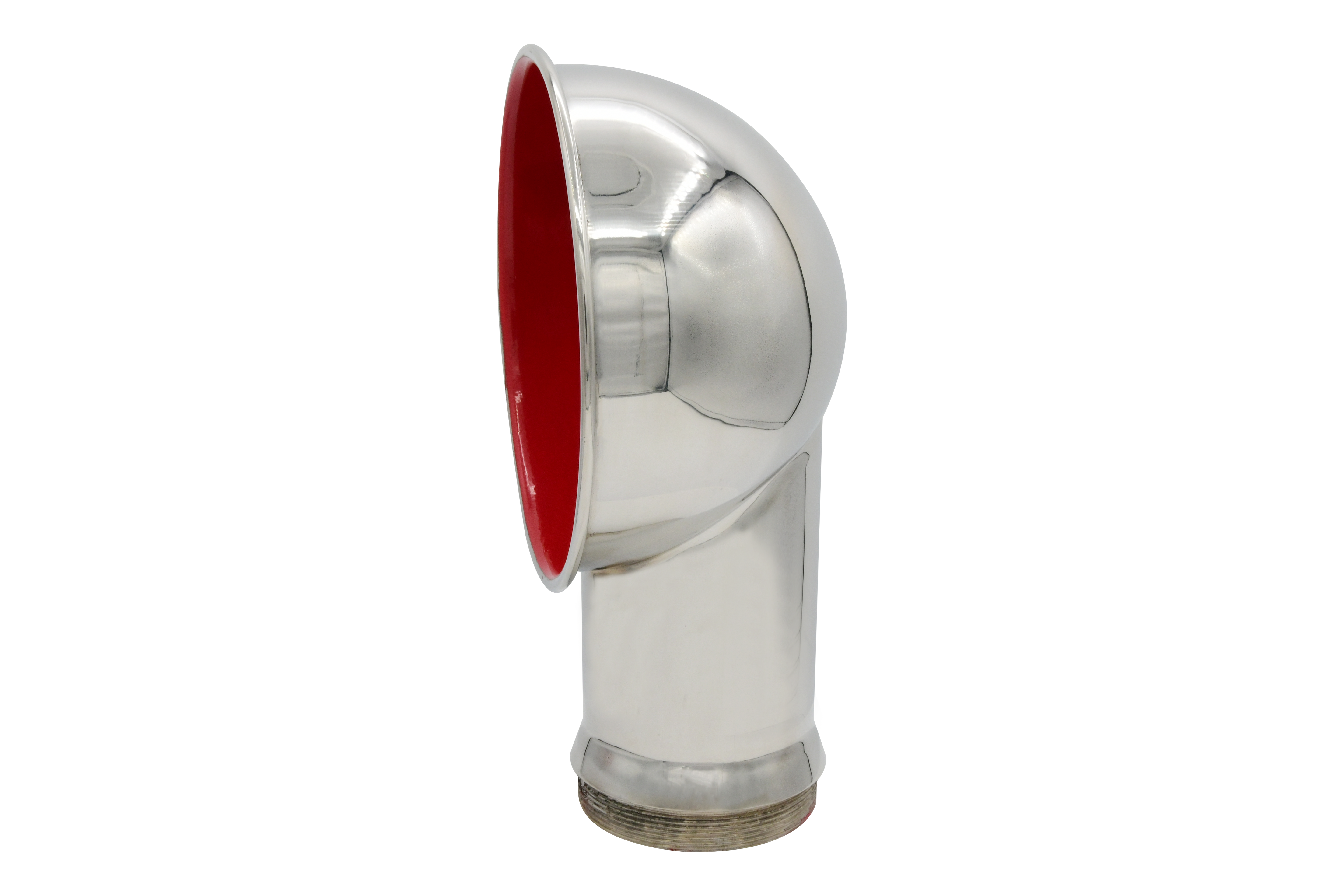 Vinland Marine Red Interior Round Cowl Vent for Ø3" Deck Plate Side View (S4967R)