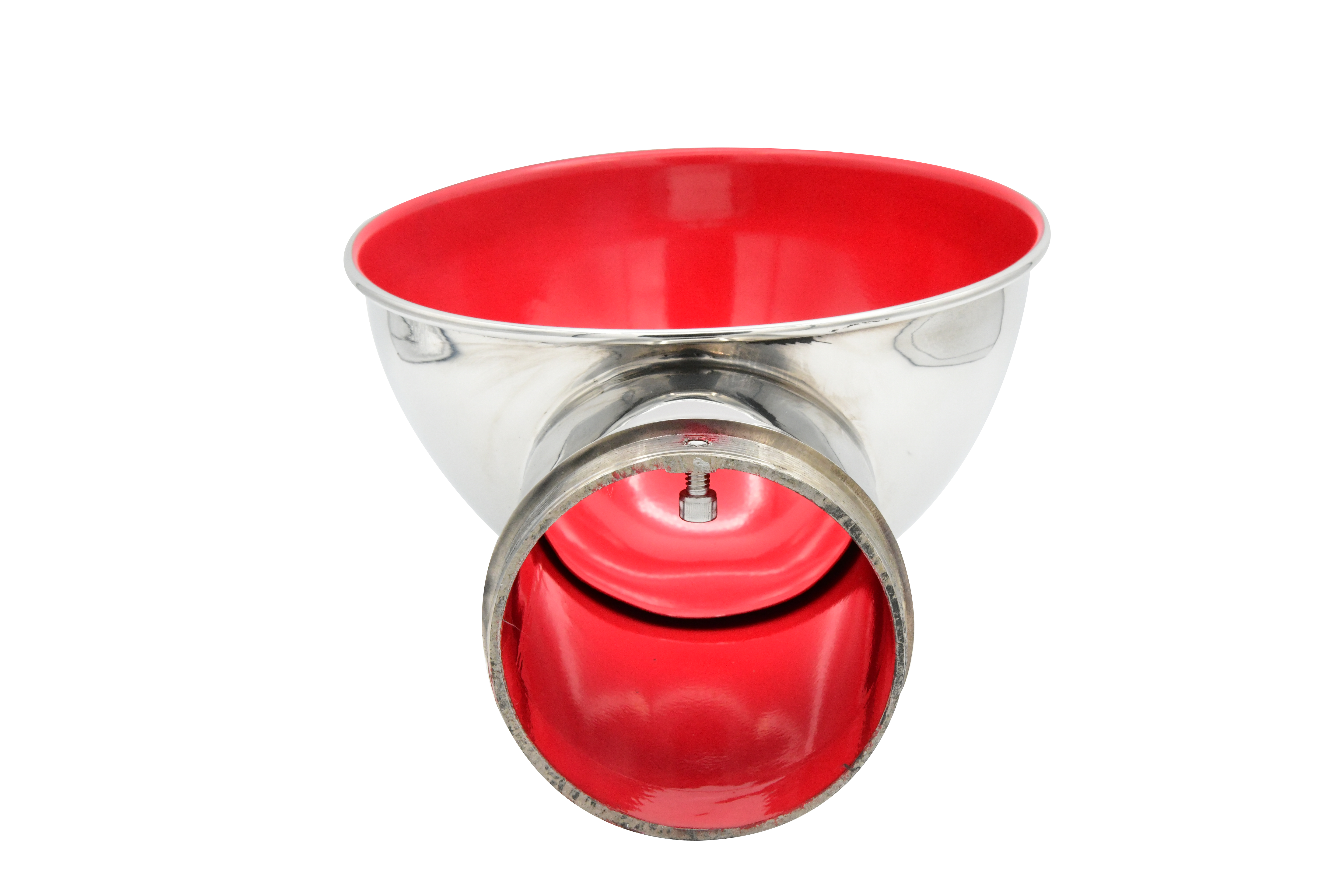 Vinland Marine Red Round Cowl Vent for Ø4" Deck Plate Bottom View (S4907R)