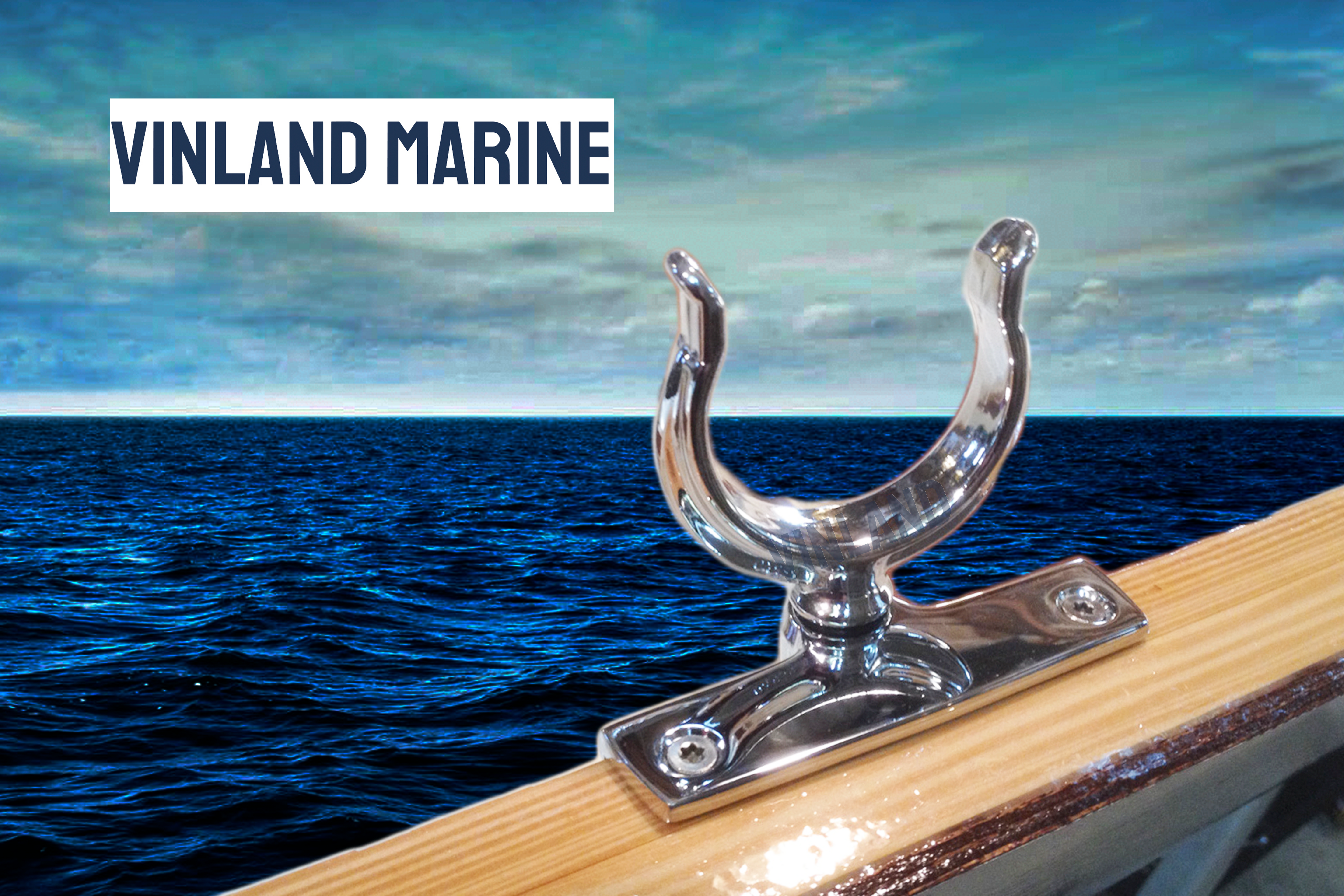 Vinland Marine Vintage Horn Rowboats Oar Lock Installed View (S4435A)