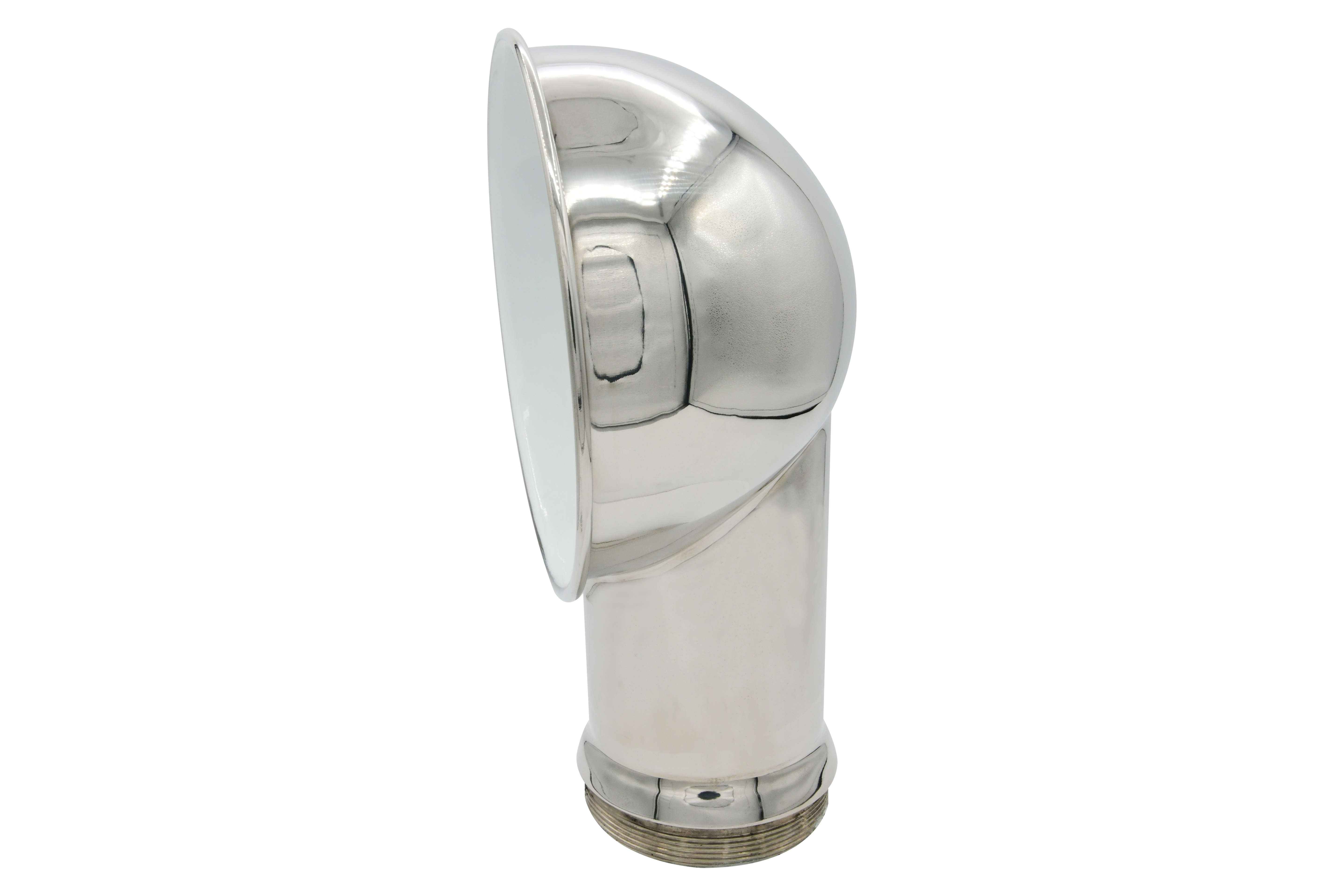 Vinland Marine White Interior Round Cowl Vent for Ø3" Deck Plate Side View 3 (S4967W)
