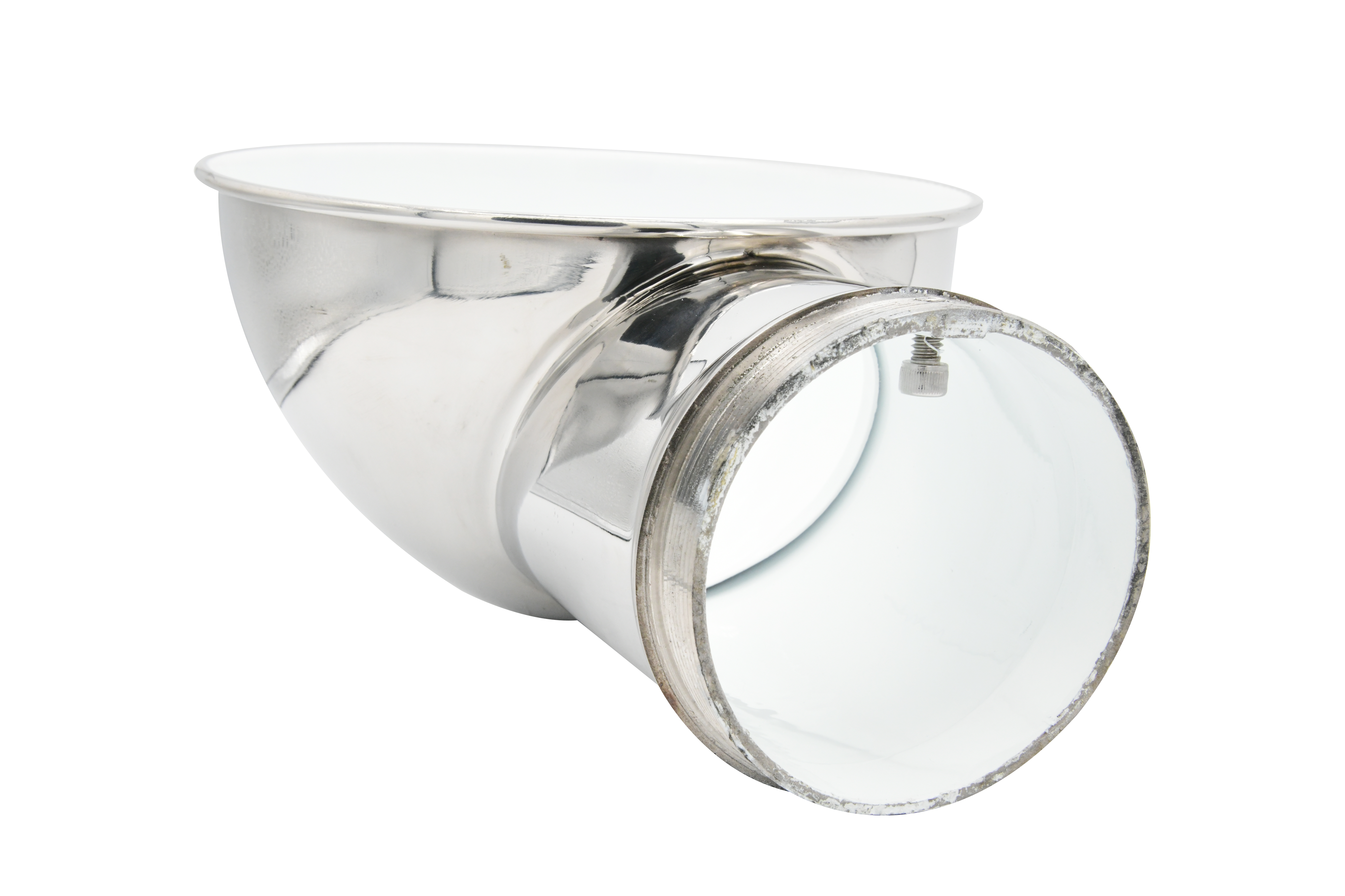 Vinland Marine White Round Cowl Vent for Ø4" Deck Plate Bottom View (S4907W)