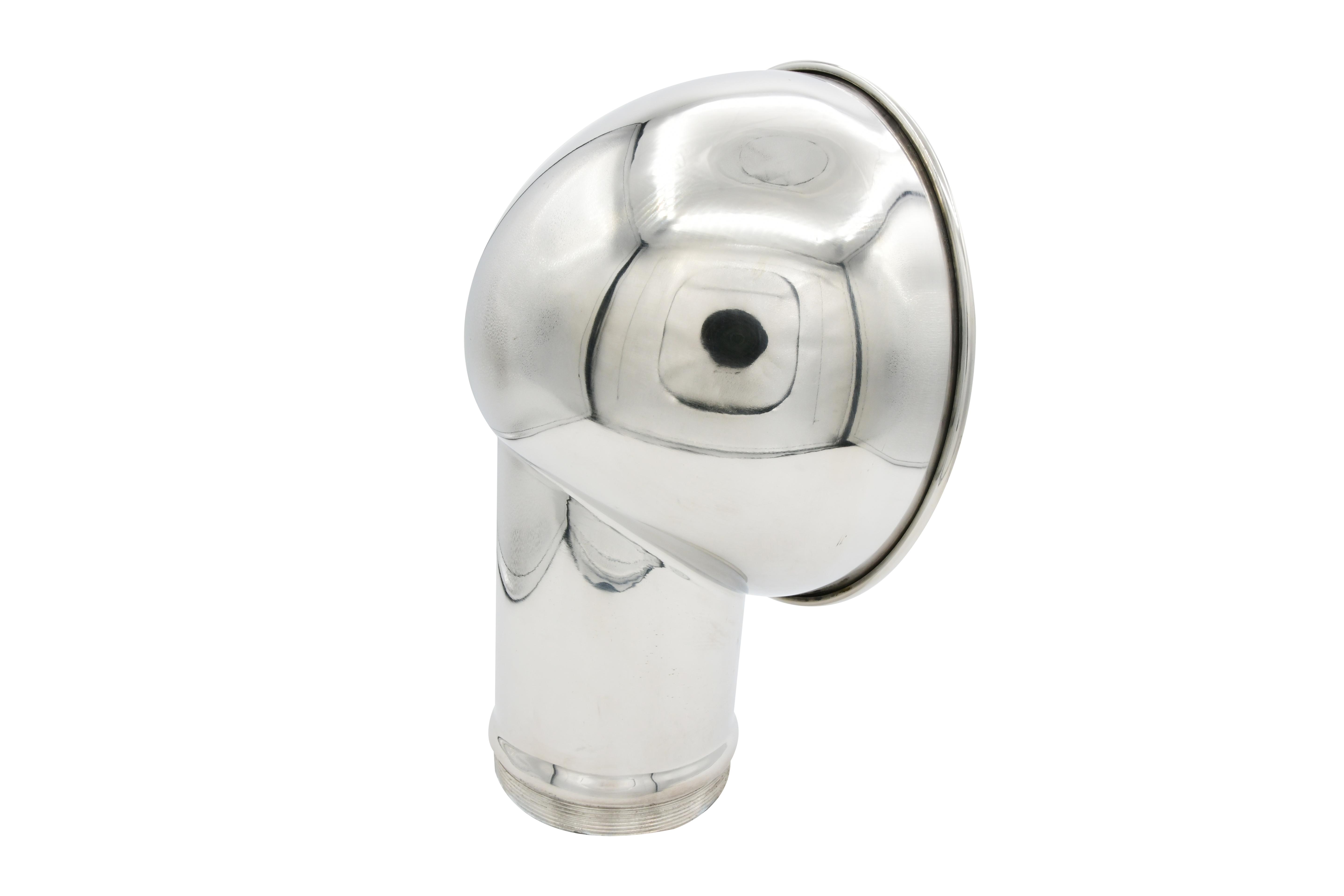 Vinland Marine White Round Cowl Vent for Ø4" Deck Plate Rear View (S4907W)